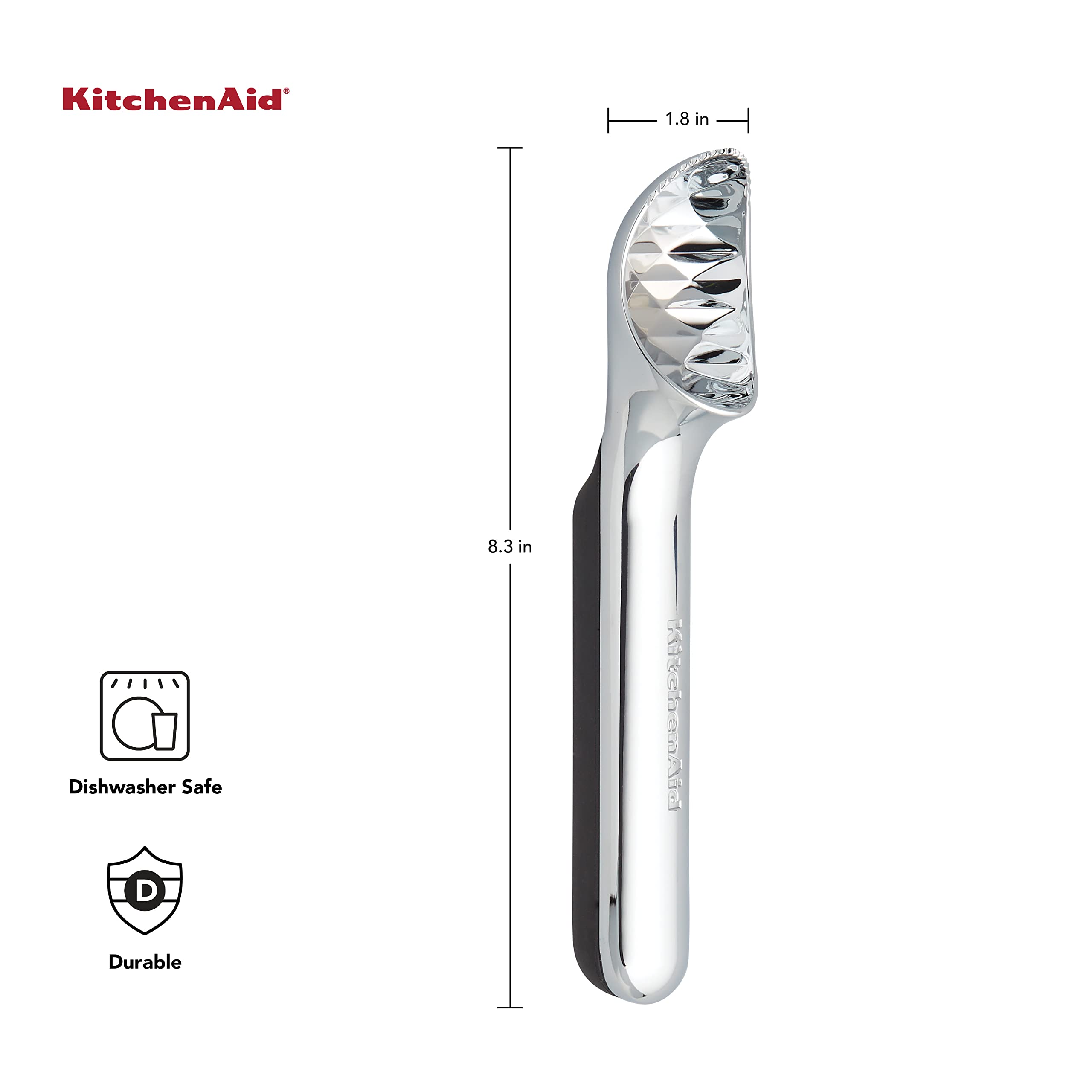 kitchenaid-no-mess-ice-cream-scoop-onyx-black-serrated-edge-ergonomic-handle image 3