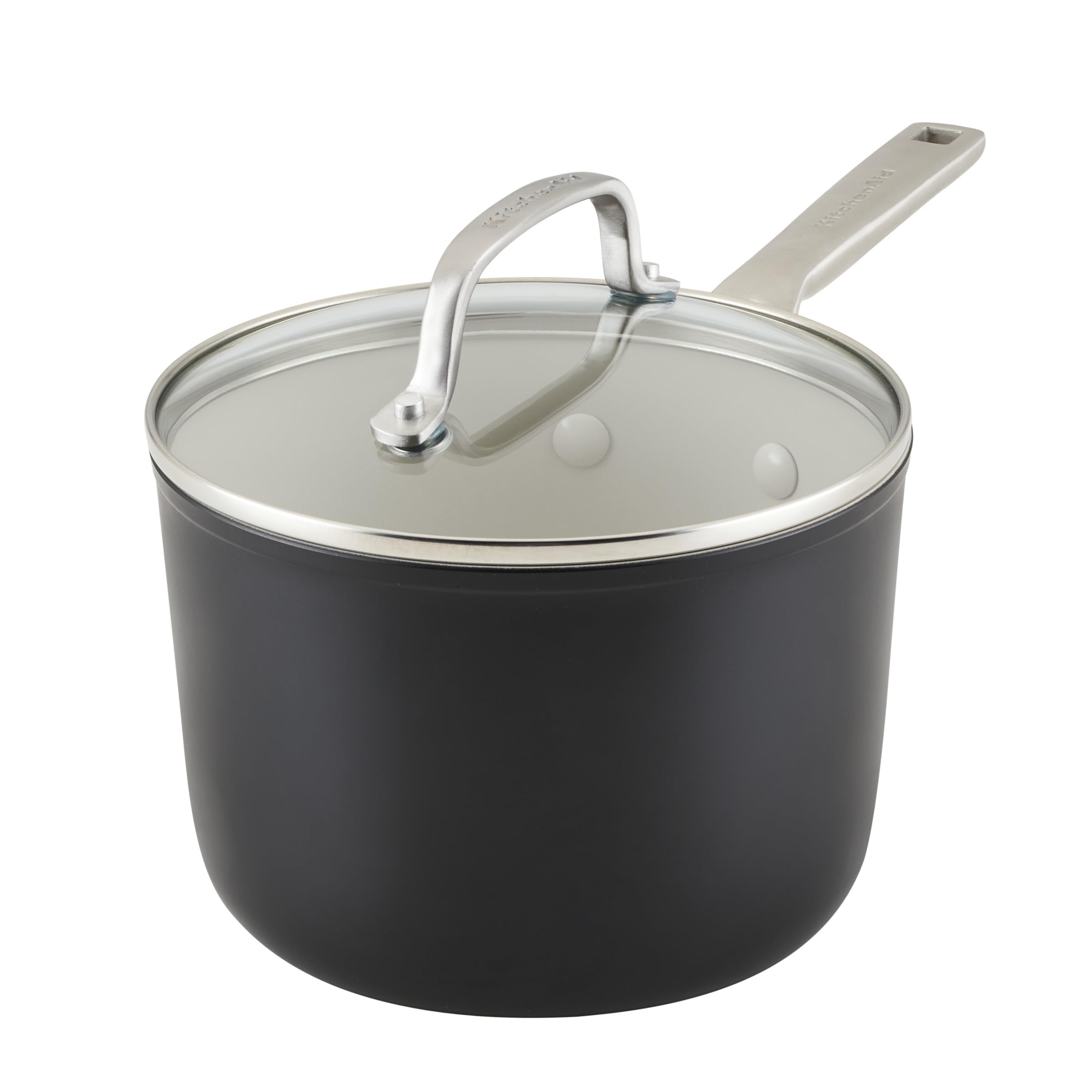 kitchenaid-hard-anodized-ceramic-nonstick-sauce-pan-with-lid-3-quart-matte-black image 1
