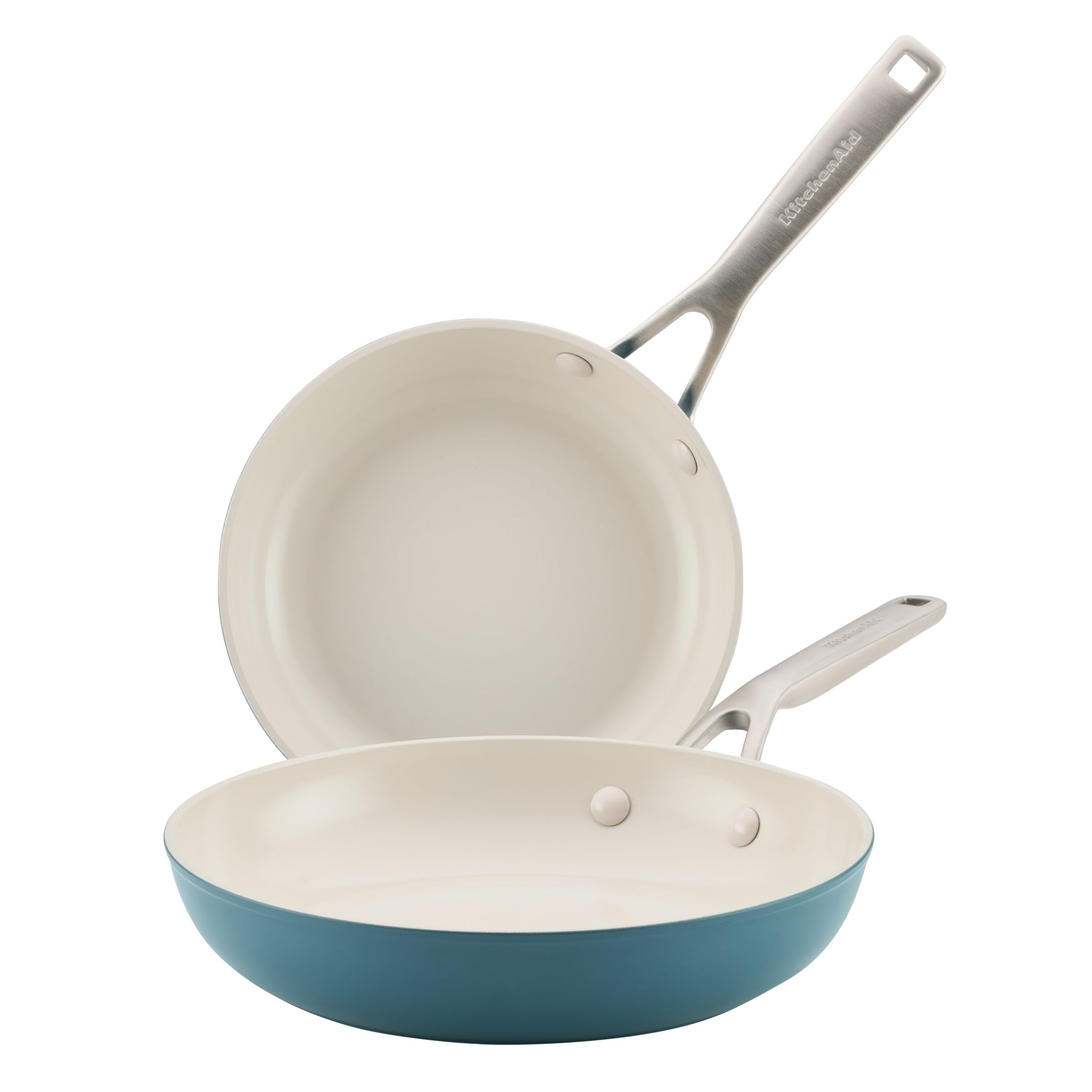 kitchenaid-hard-anodized-ceramic-induction-cookware-skillet-set-2-piece-agave-in image 1
