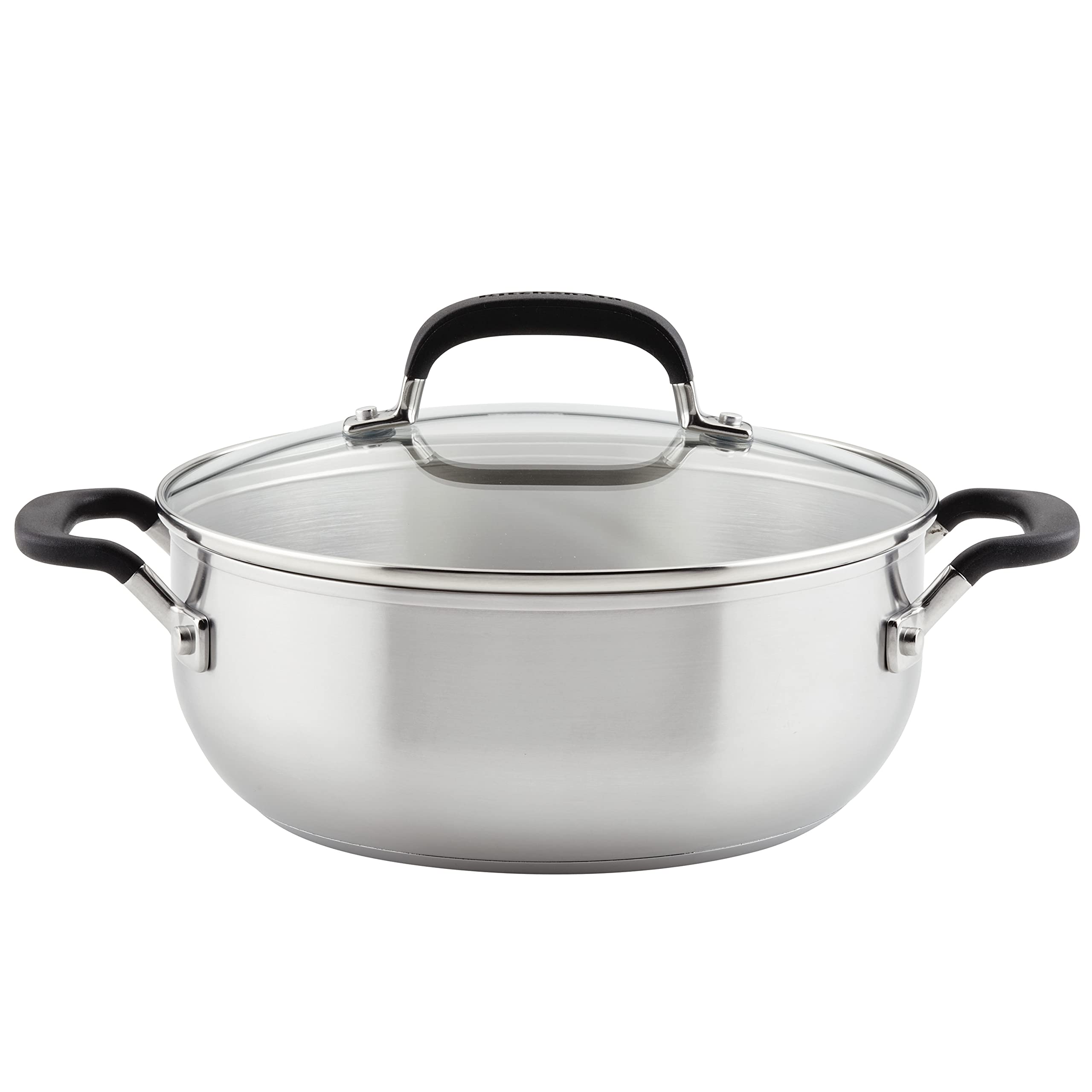 kitchenaid-71021-stainless-steel-casserole-with-lid-4-quart-brushed-stainless-st image 1