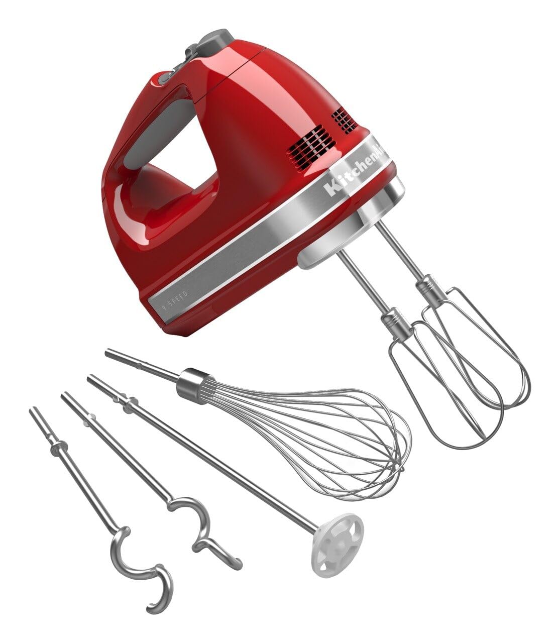 kitchenaid-9-speed-hand-mixer-khm926-empire-red-complete-attachment-set-with-sto image 1