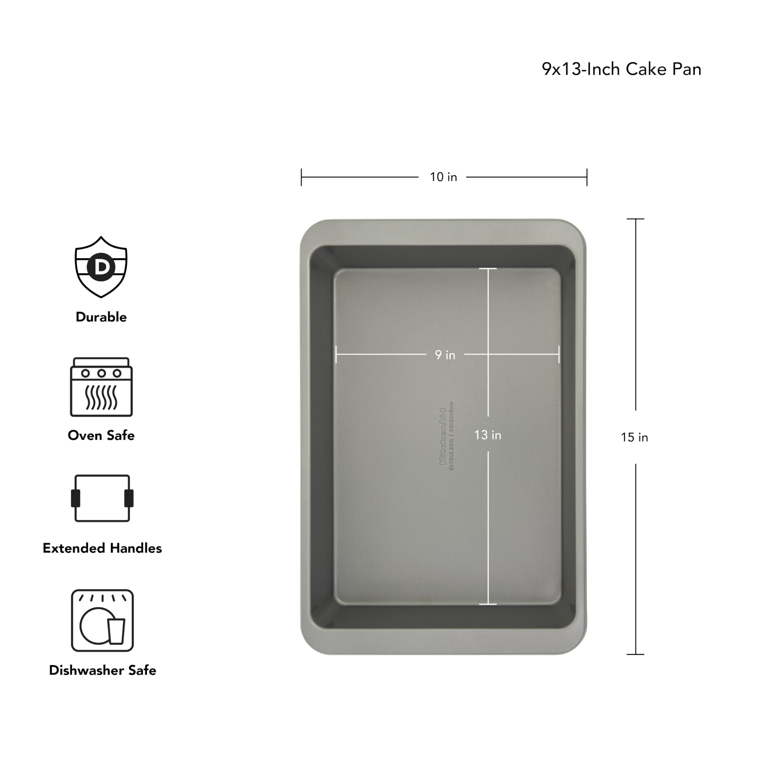 kitchenaid-nonstick-aluminized-steel-cake-pan-9x13-inch-contour-silver-dishwashe image 2