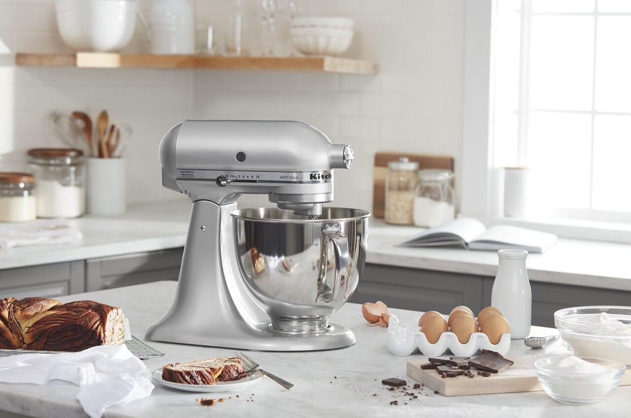 kitchenaid-artisan-series-5-quart-tilt-head-stand-mixer-with-pouring-shield-ksm1 image 4