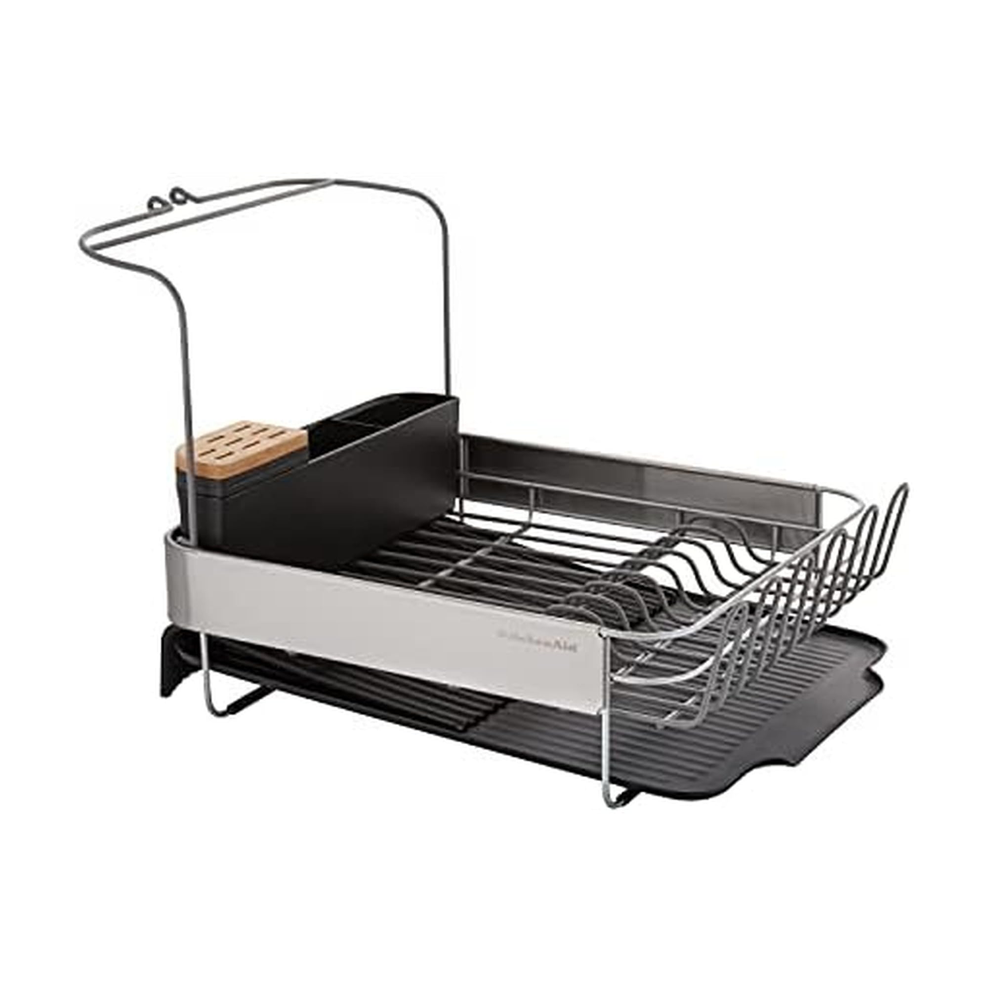 kitchenaid-full-size-expandable-dish-rack-with-self-draining-angled-drainboard-r image 1