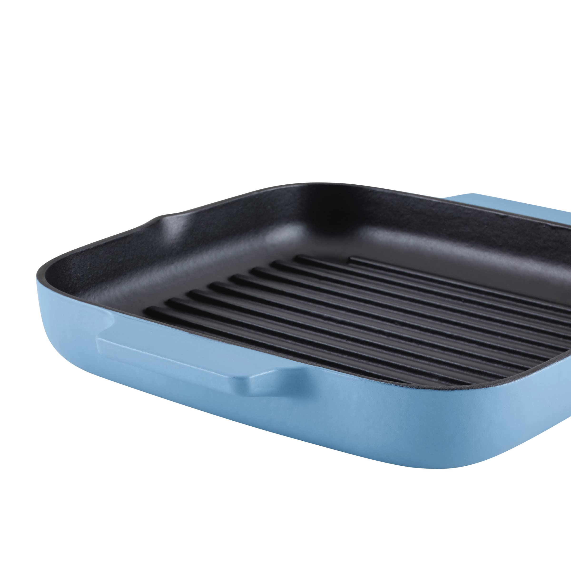kitchenaid-enameled-cast-iron-square-grill-and-roasting-pan-11-inch-blue-velvet image 8