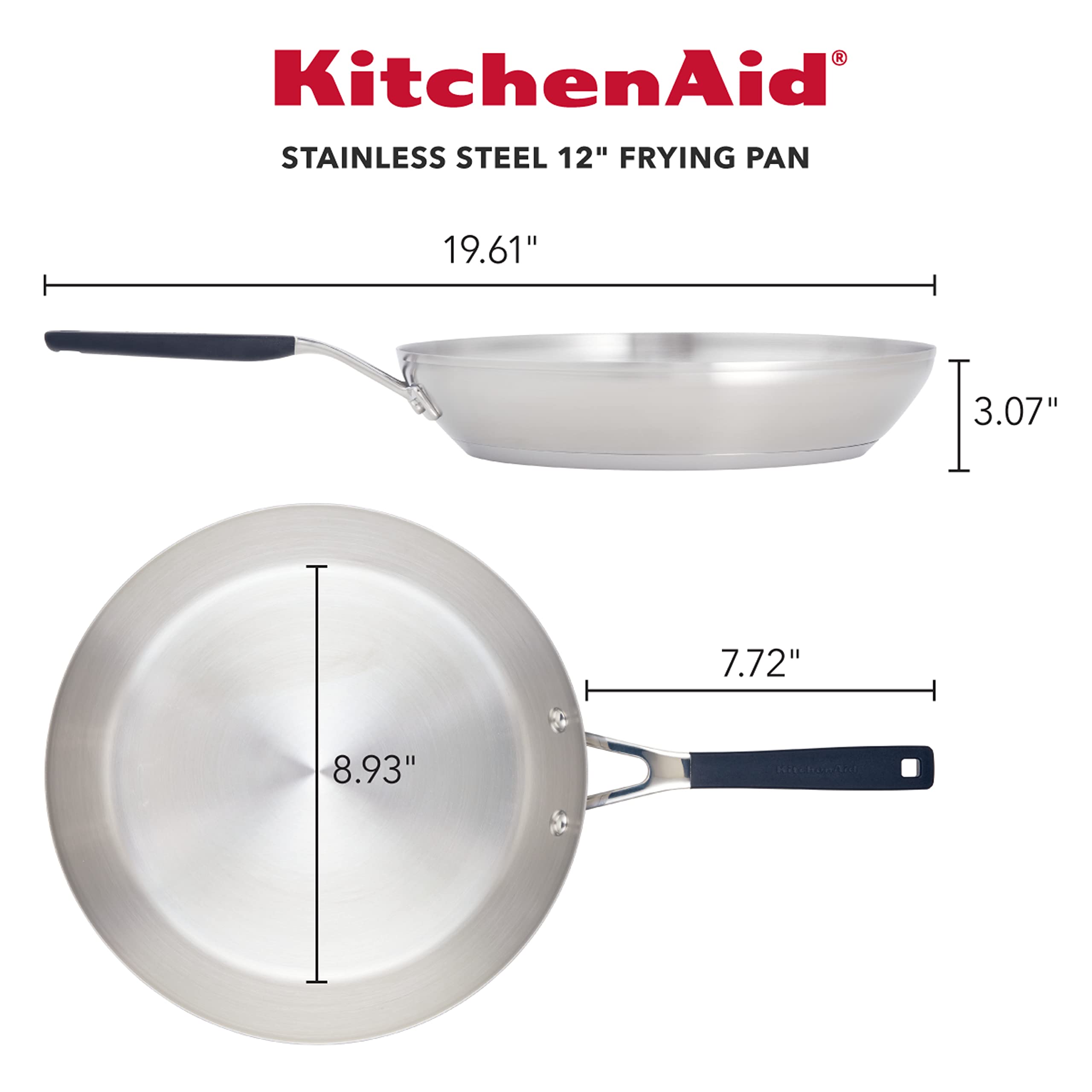 kitchenaid-stainless-steel-frying-pan-for-induction-12-inch-brushed-finish image 2