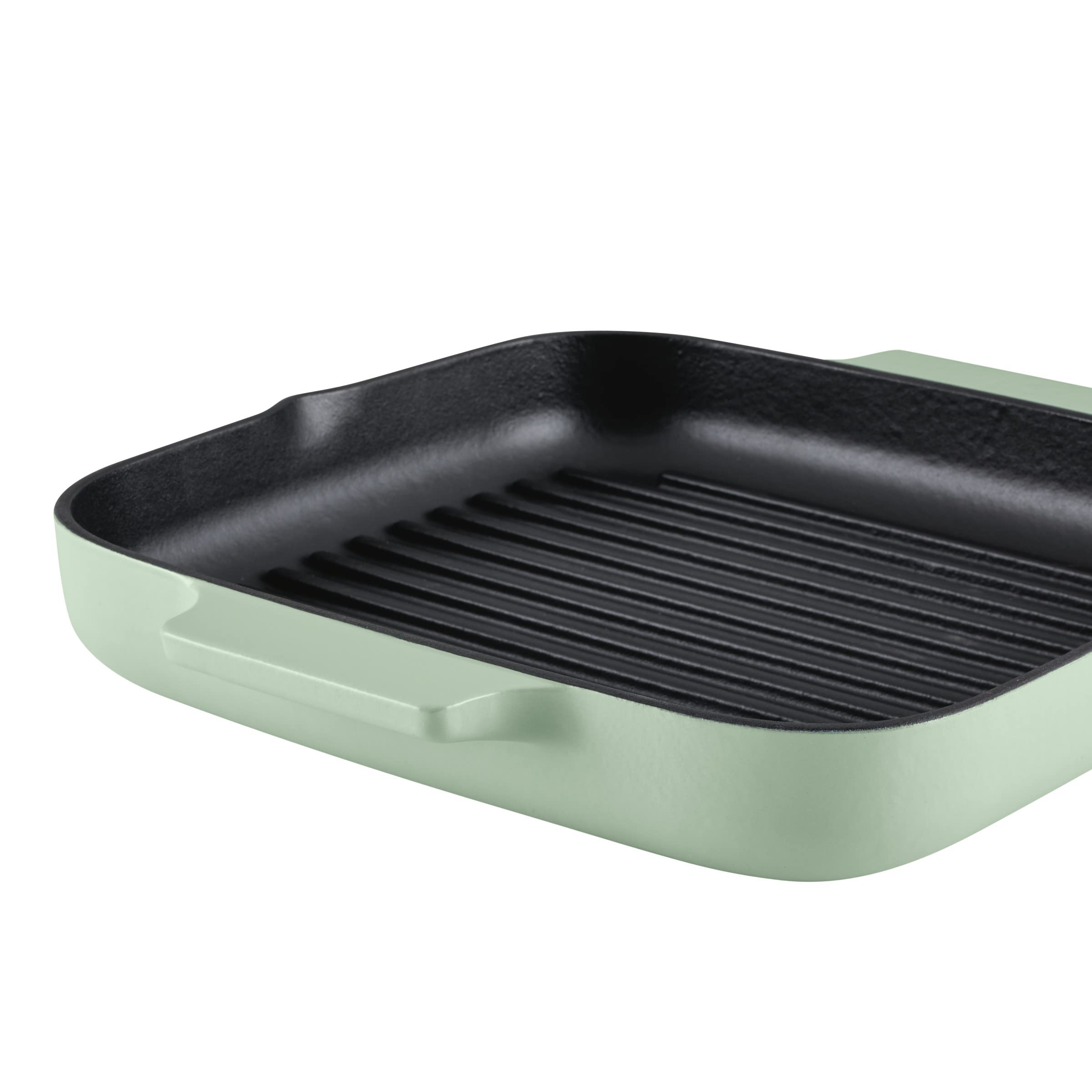 kitchenaid-enameled-cast-iron-square-grill-and-roasting-pan-11-inch-pistachio image 8