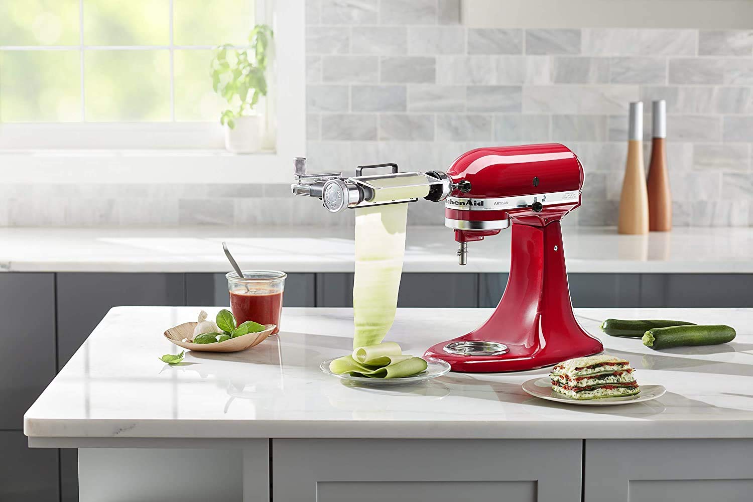 kitchenaid-vegetable-sheet-cutter-attachment-with-noodle-blade-ksm2sca-for-stand image 4