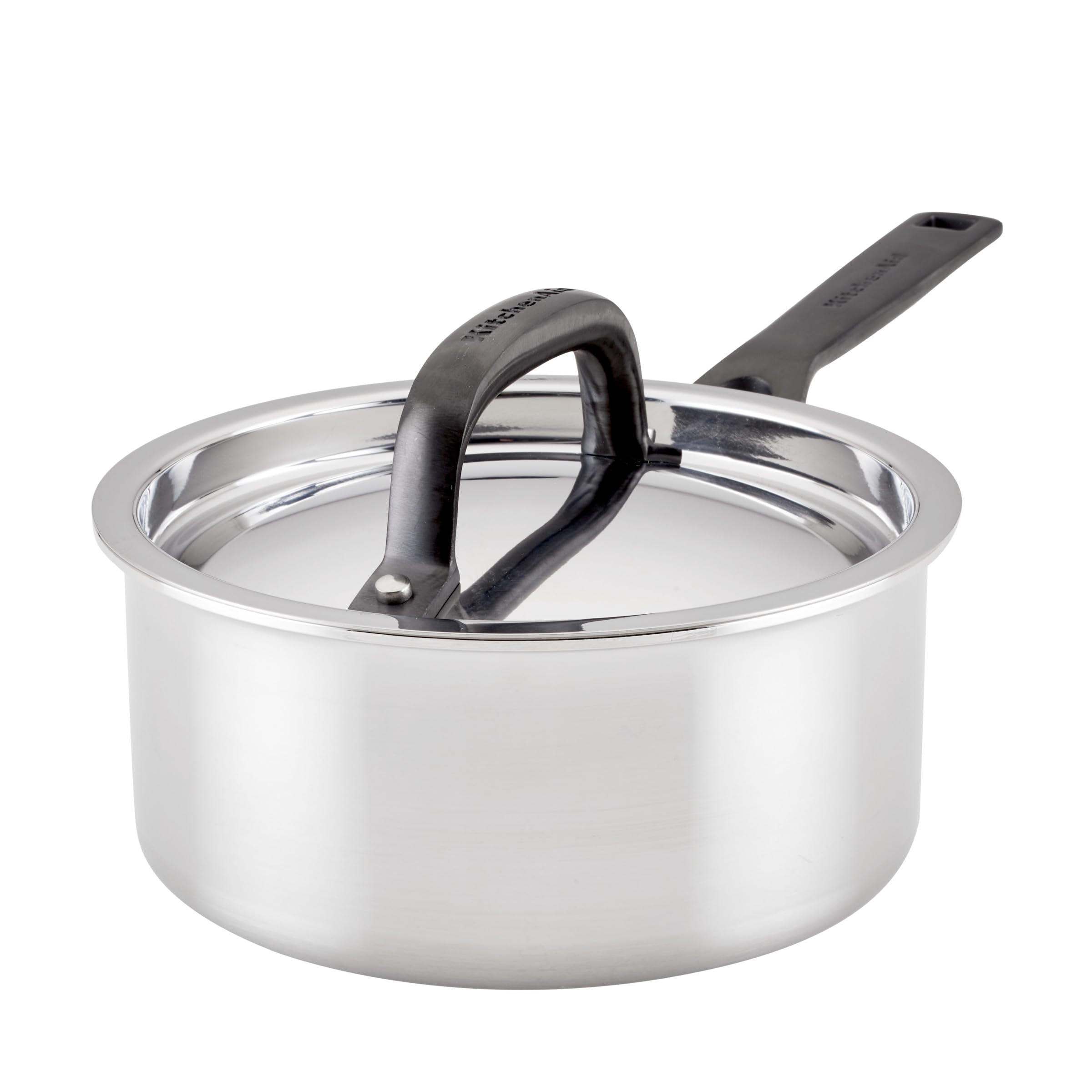 kitchenaid-5-ply-clad-stainless-steel-induction-saucepan-with-lid-1-5-quart-poli image 1