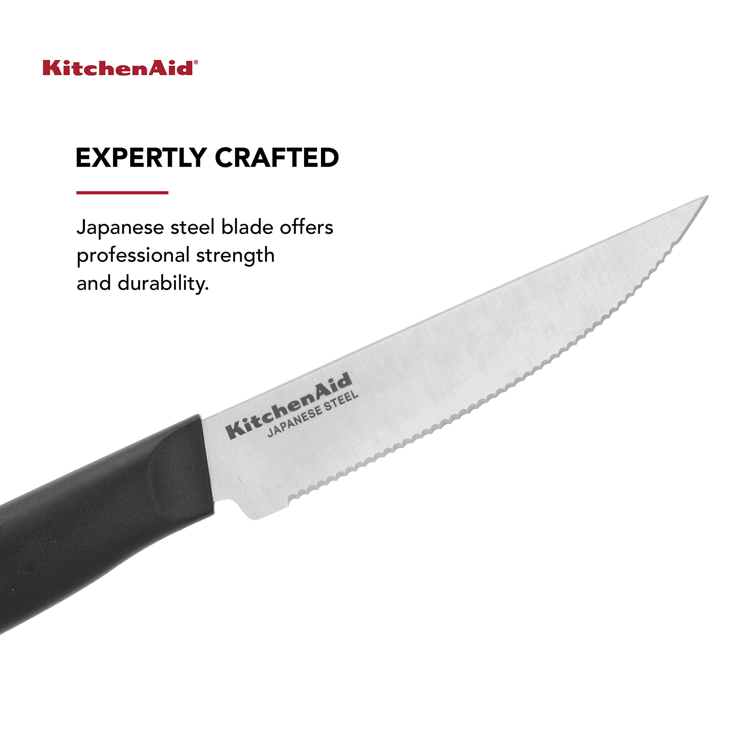 kitchenaid-classic-4-piece-steak-knife-set-4-5-inch-japanese-steel-blades-black image 2