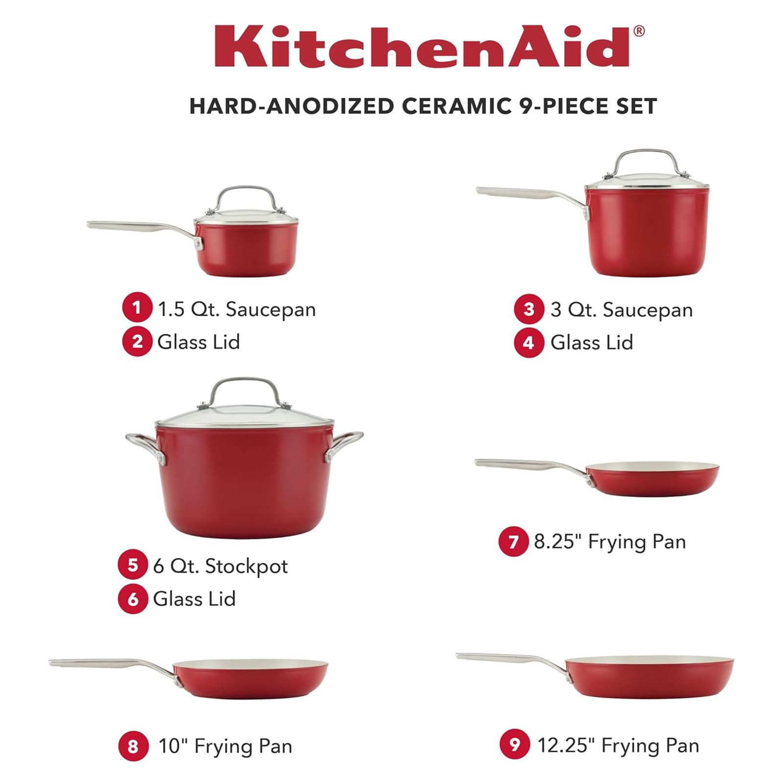 kitchenaid-hard-anodized-ceramic-9-piece-nonstick-cookware-set-empire-red image 2