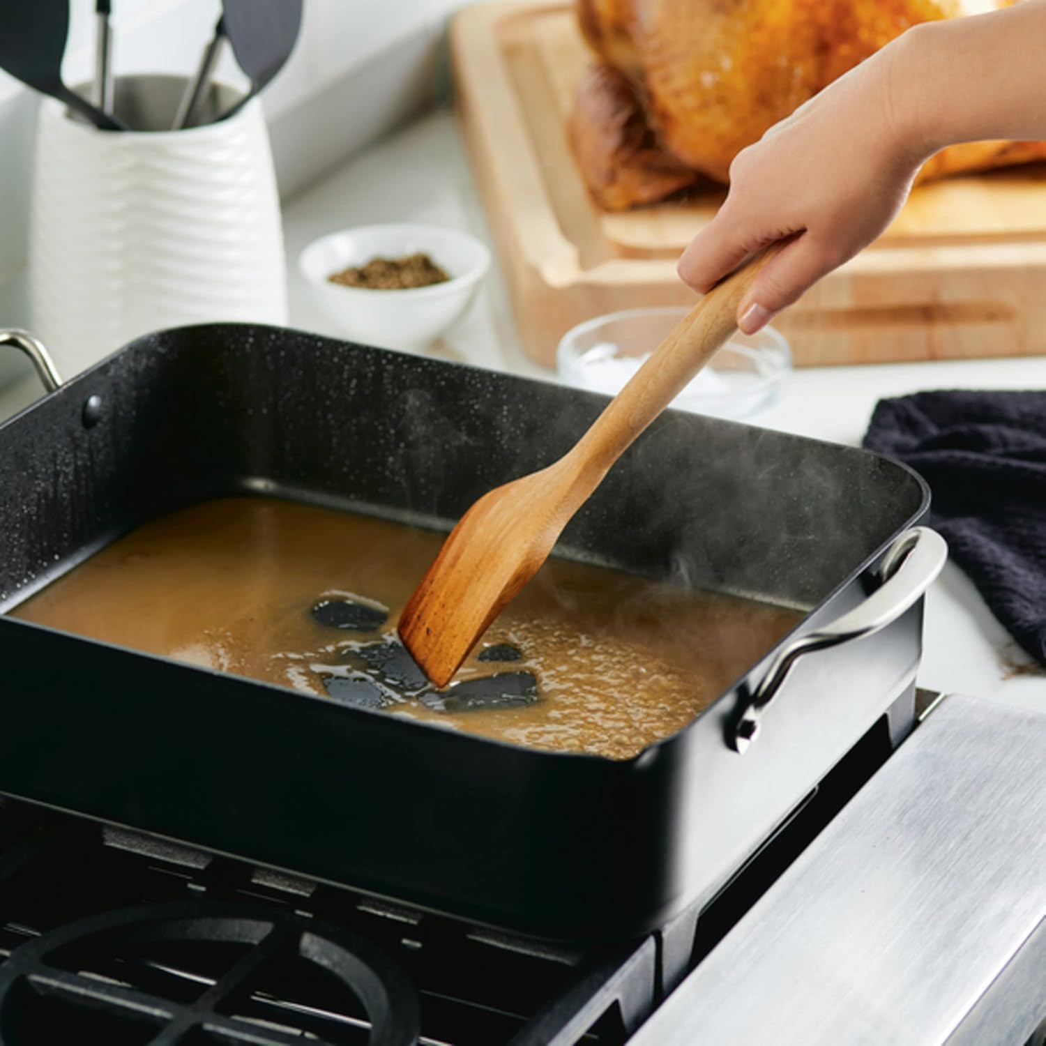 kitchenaid-hard-anodized-roaster-roasting-pan-with-rack-13-inch-x-15-75-inch-mat image 7