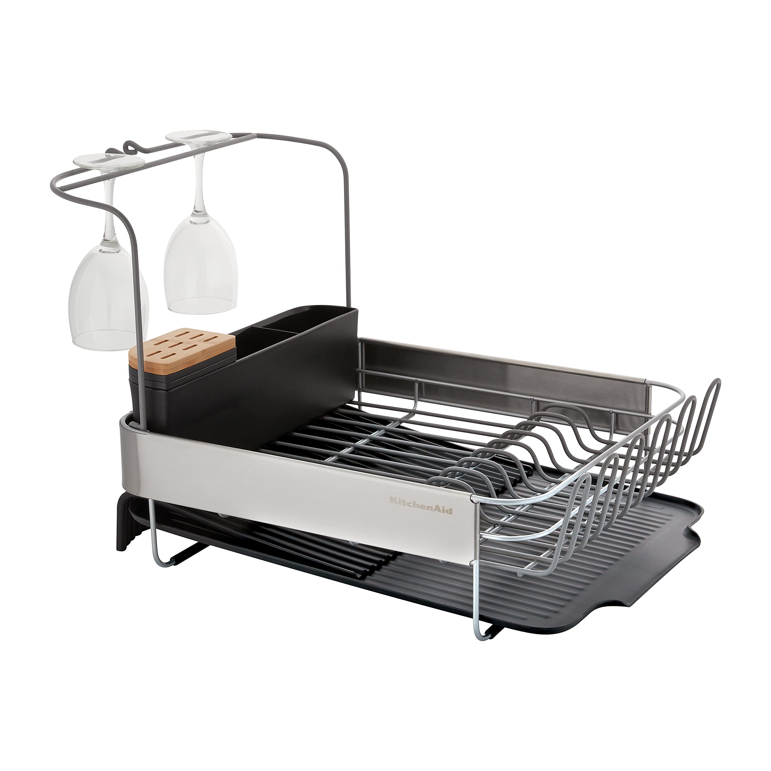 kitchenaid-full-size-expandable-dish-rack-with-self-draining-angled-drainboard-r image 3