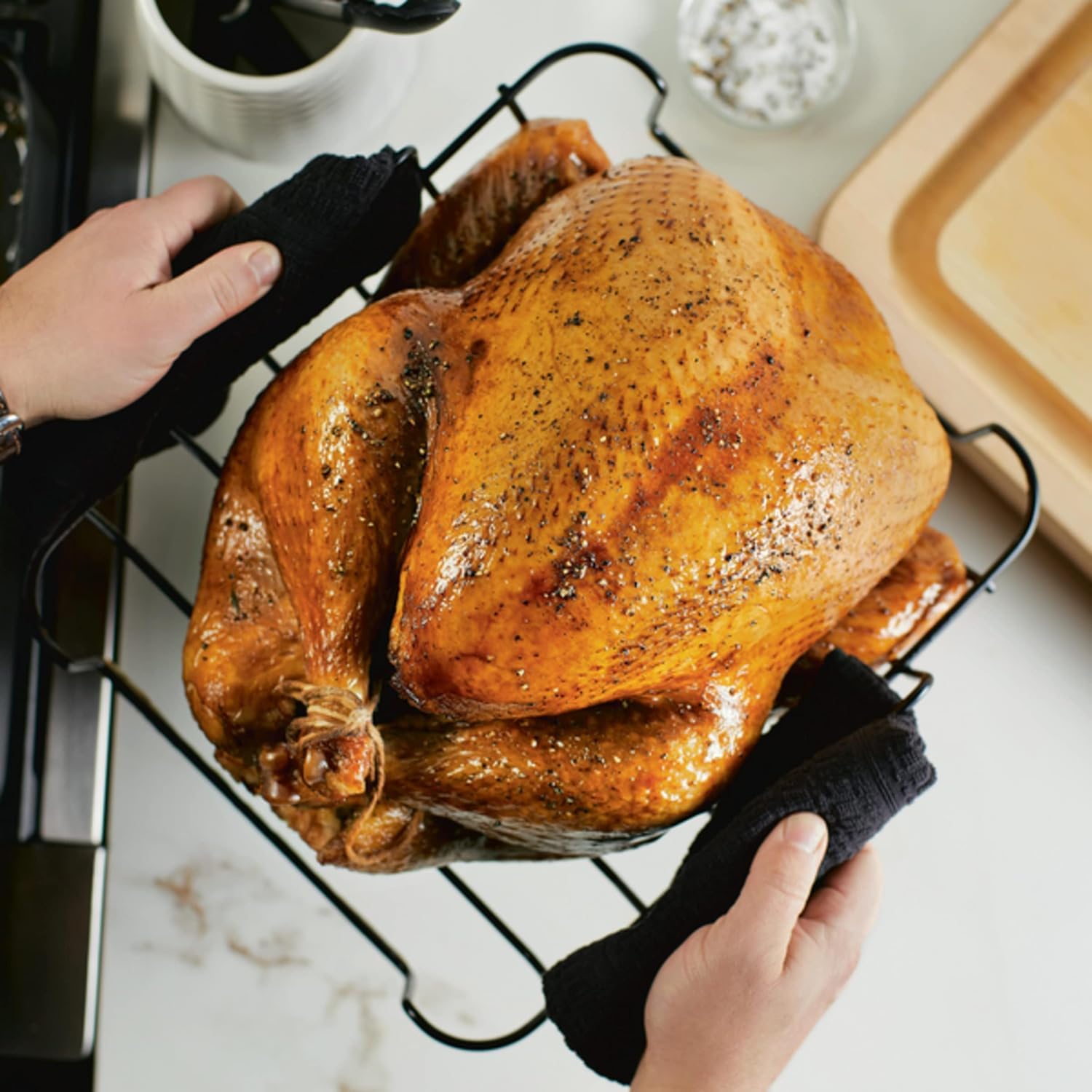 kitchenaid-hard-anodized-roaster-roasting-pan-with-rack-13-inch-x-15-75-inch-mat image 8