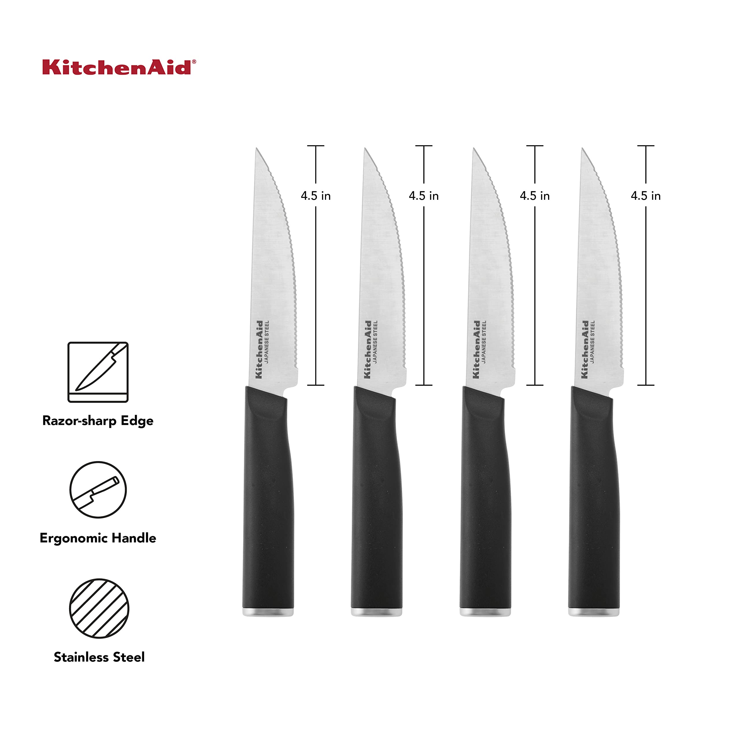kitchenaid-classic-4-piece-steak-knife-set-4-5-inch-japanese-steel-blades-black image 5