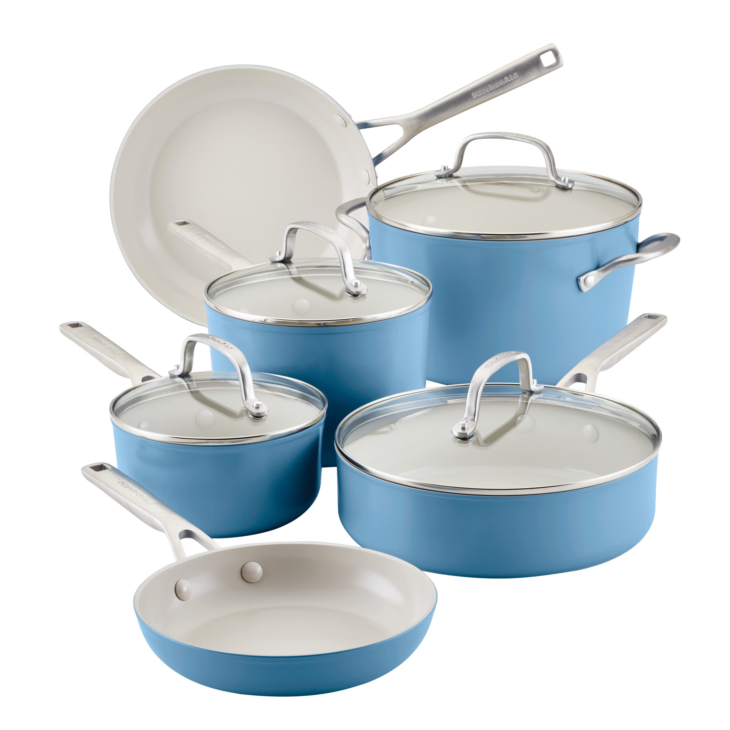 kitchenaid-hard-anodized-ceramic-nonstick-cookware-set-10-piece-blue-velvet image 1