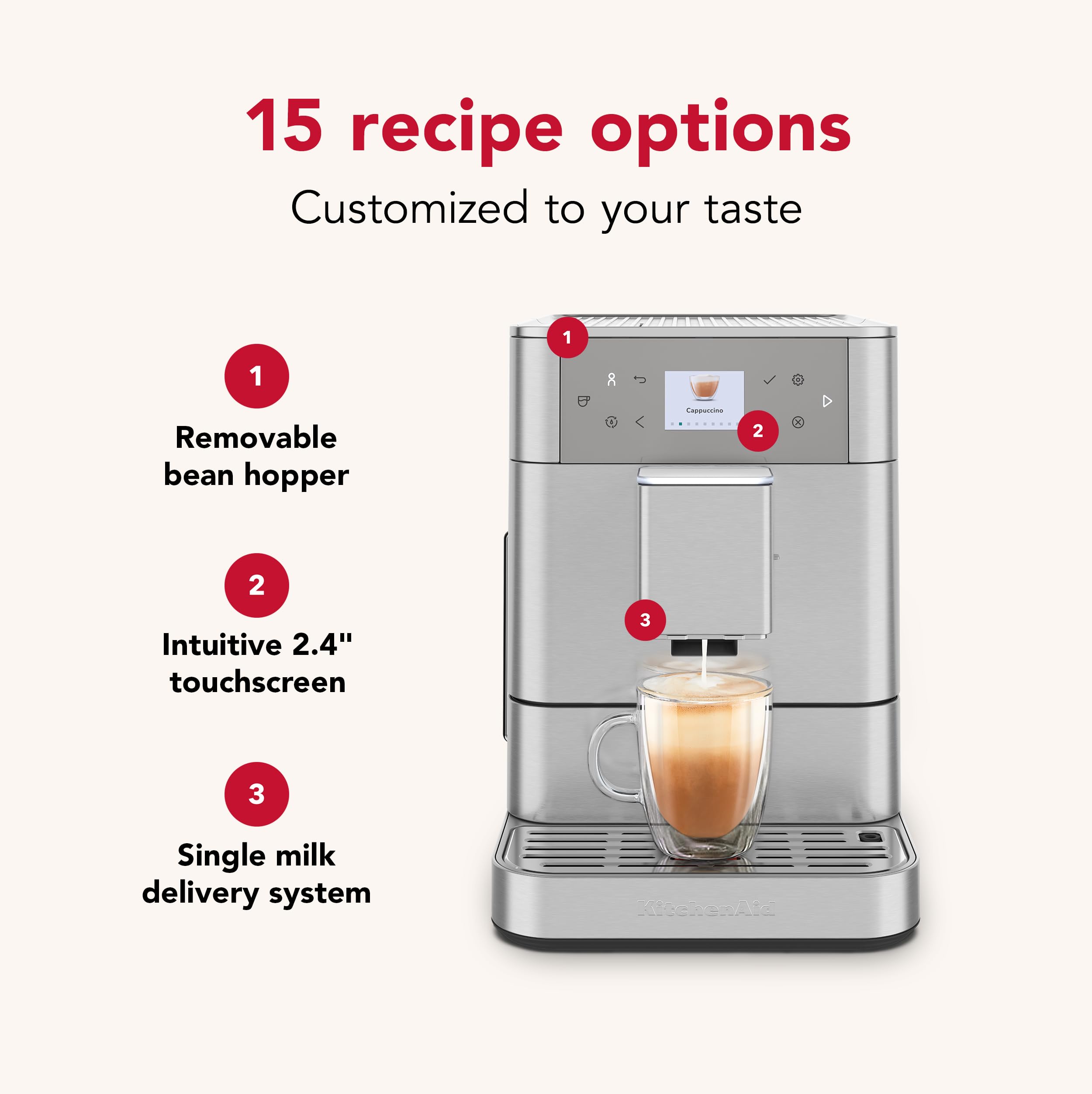 kitchenaid-fully-automatic-espresso-machine-kf6-kes8556sx-stainless-steel image 3