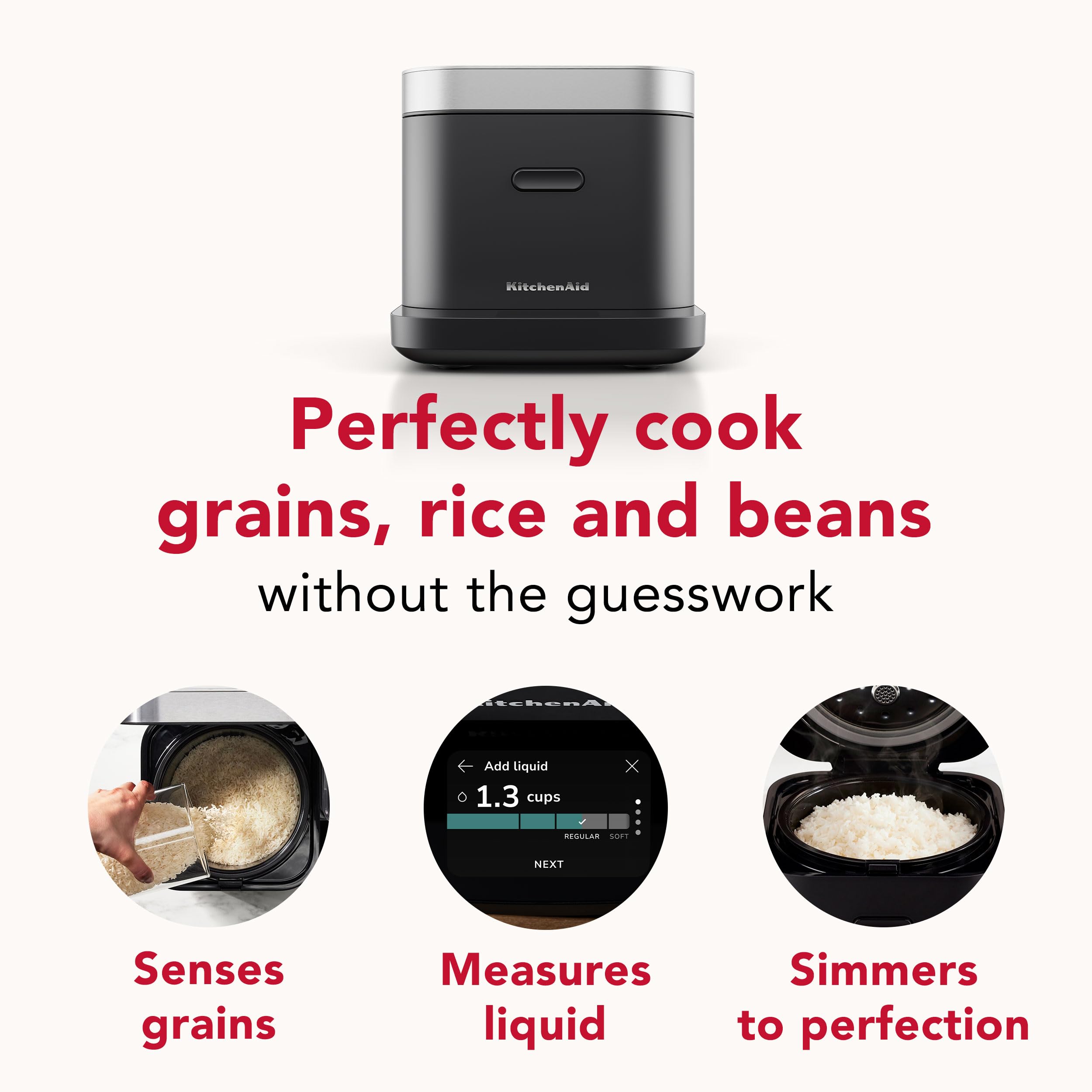 kitchenaid-compact-8-cup-grain-and-rice-cooker-with-automatic-sensing-and-integr image 2
