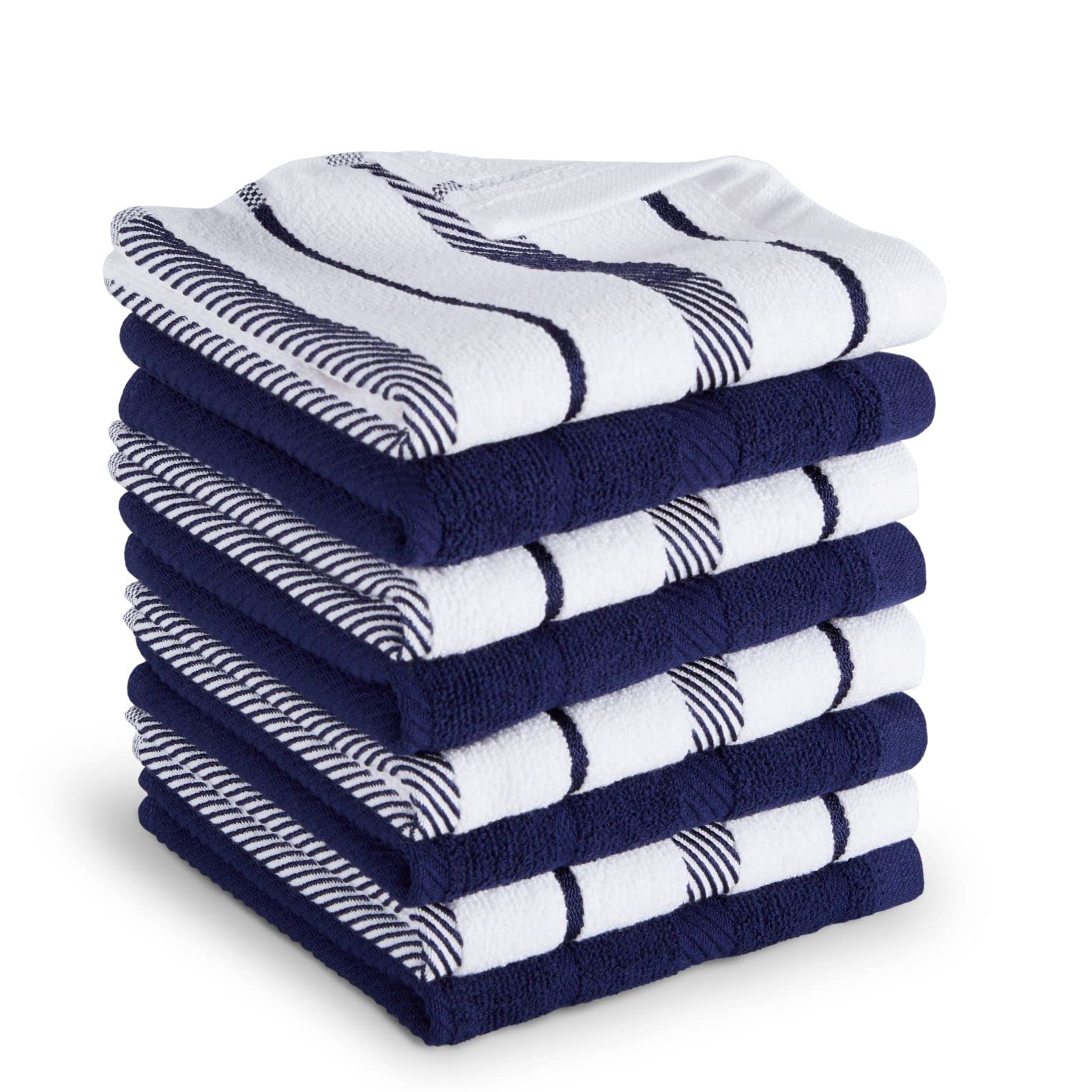 kitchenaid-albany-dishcloth-8-piece-set-charcoal-grey-white-12-x12 image 6