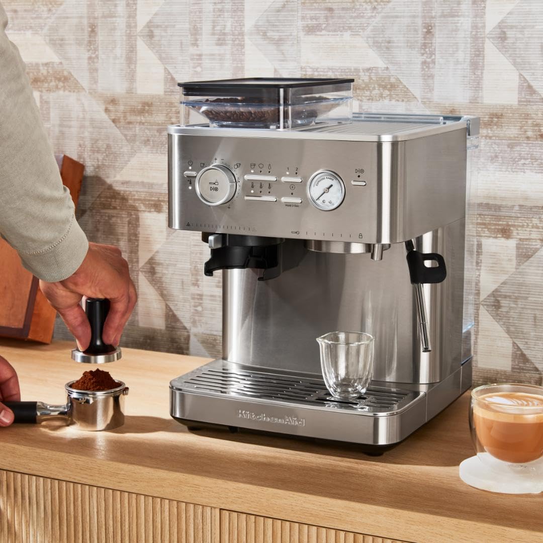 kitchenaid-semi-automatic-espresso-machine-with-burr-grinder-2-5l-kes6551sx-brus image 4