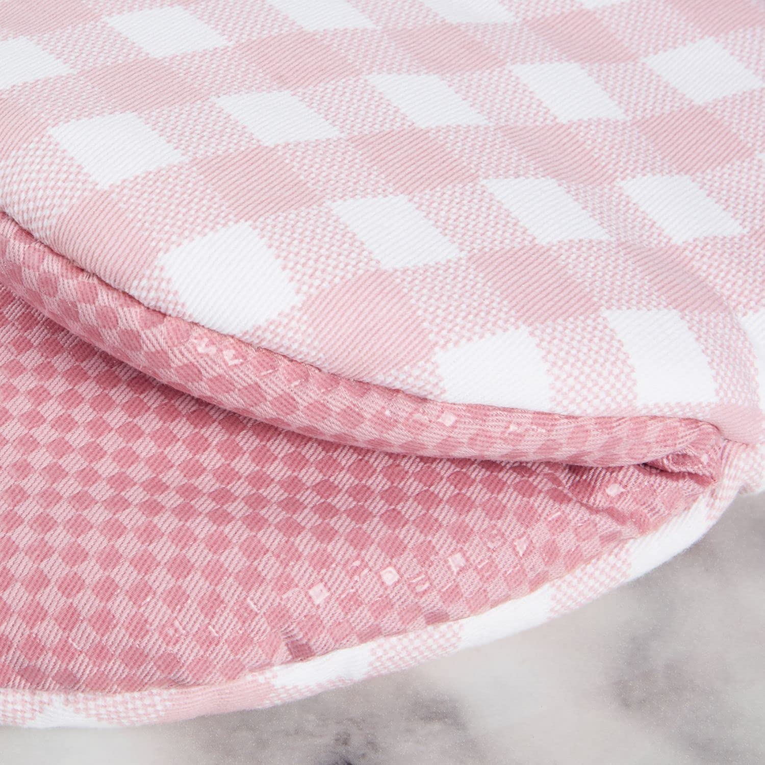 kitchenaid-gingham-mini-oven-mitt-2-pack-set-dried-rose-5-5-x8 image 4
