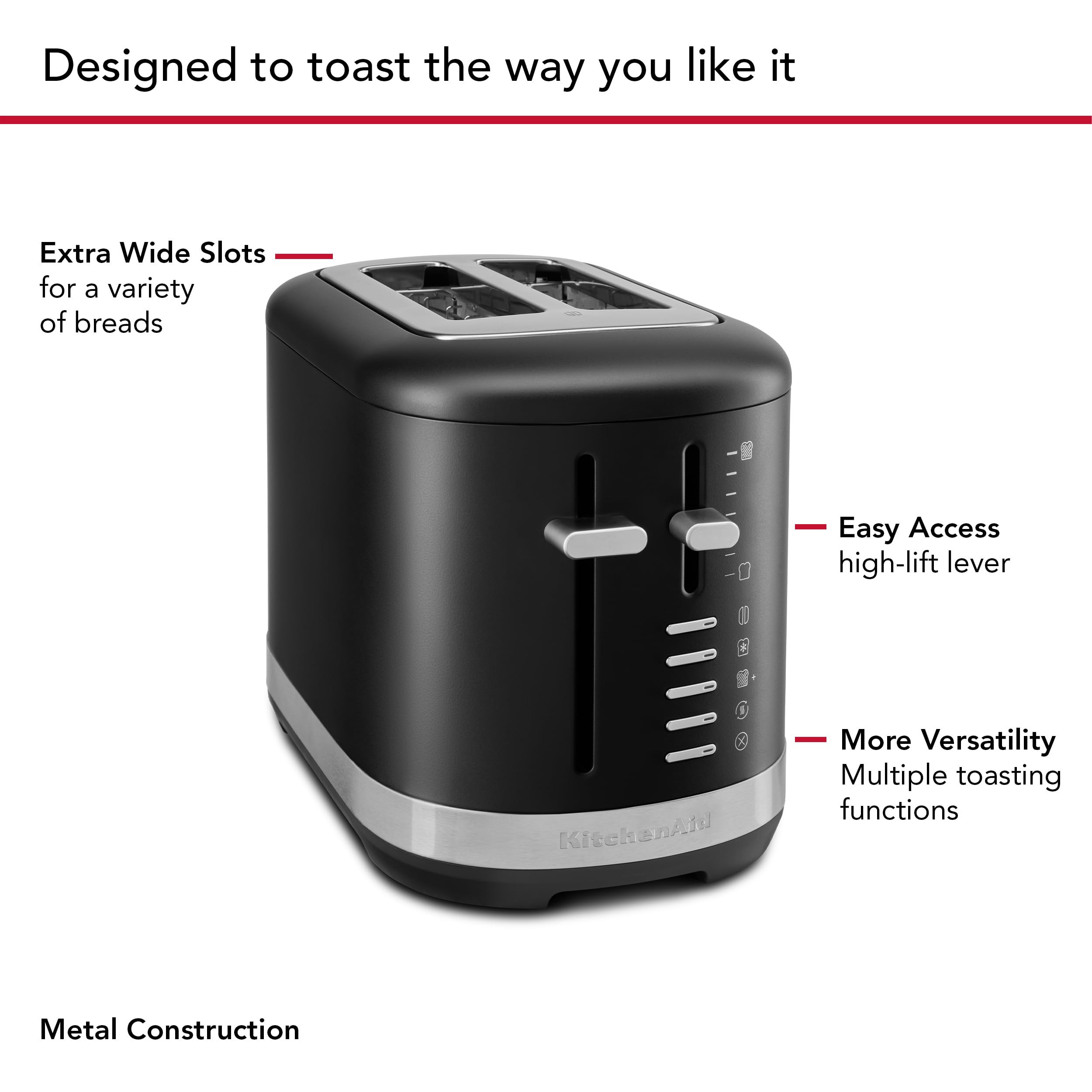 kitchenaid-2-slice-automatic-toaster-with-extra-wide-slots-black-matte-model-kmt image 4