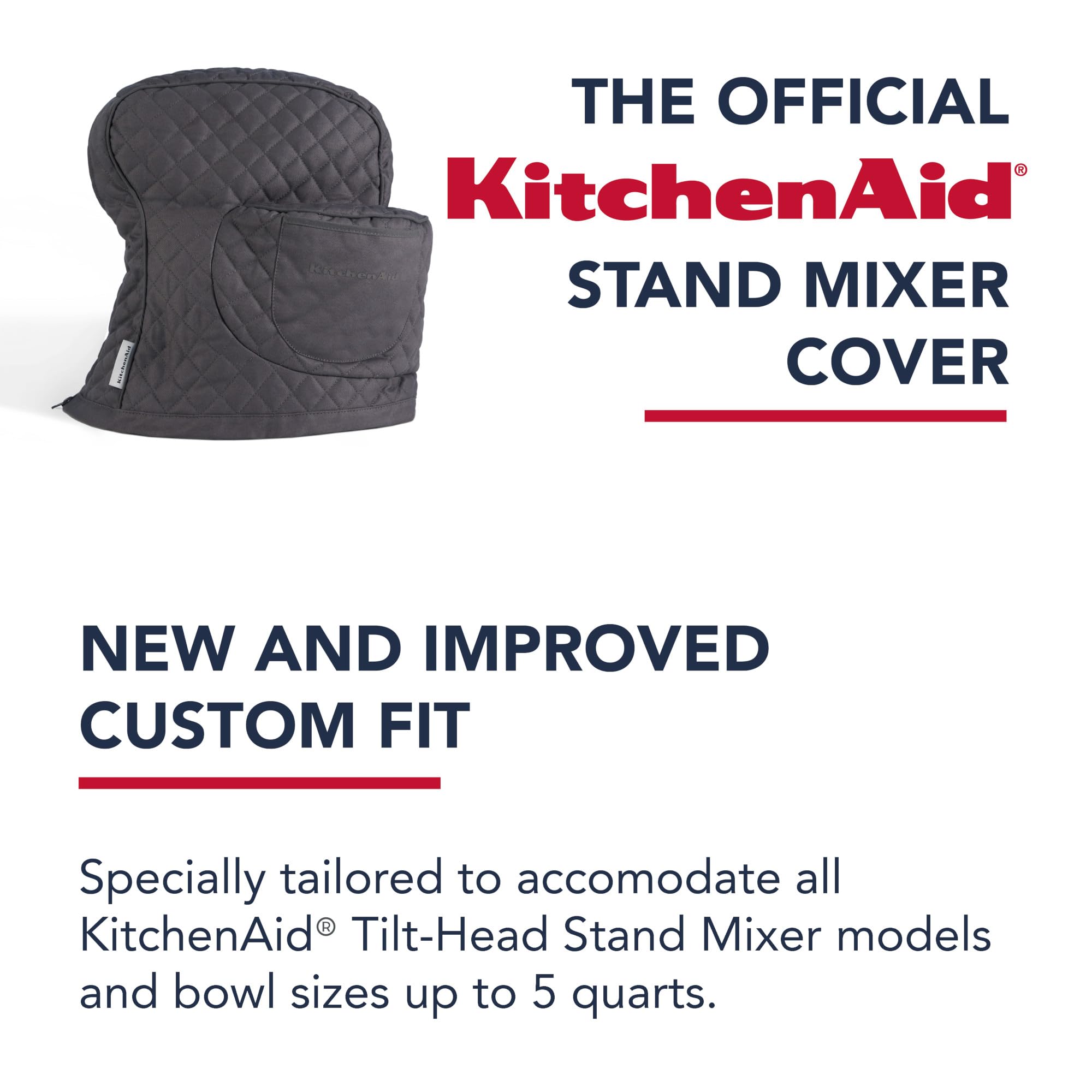 kitchenaid-fitted-tilt-head-stand-mixer-cover-with-storage-pocket-quilted-100-co image 7