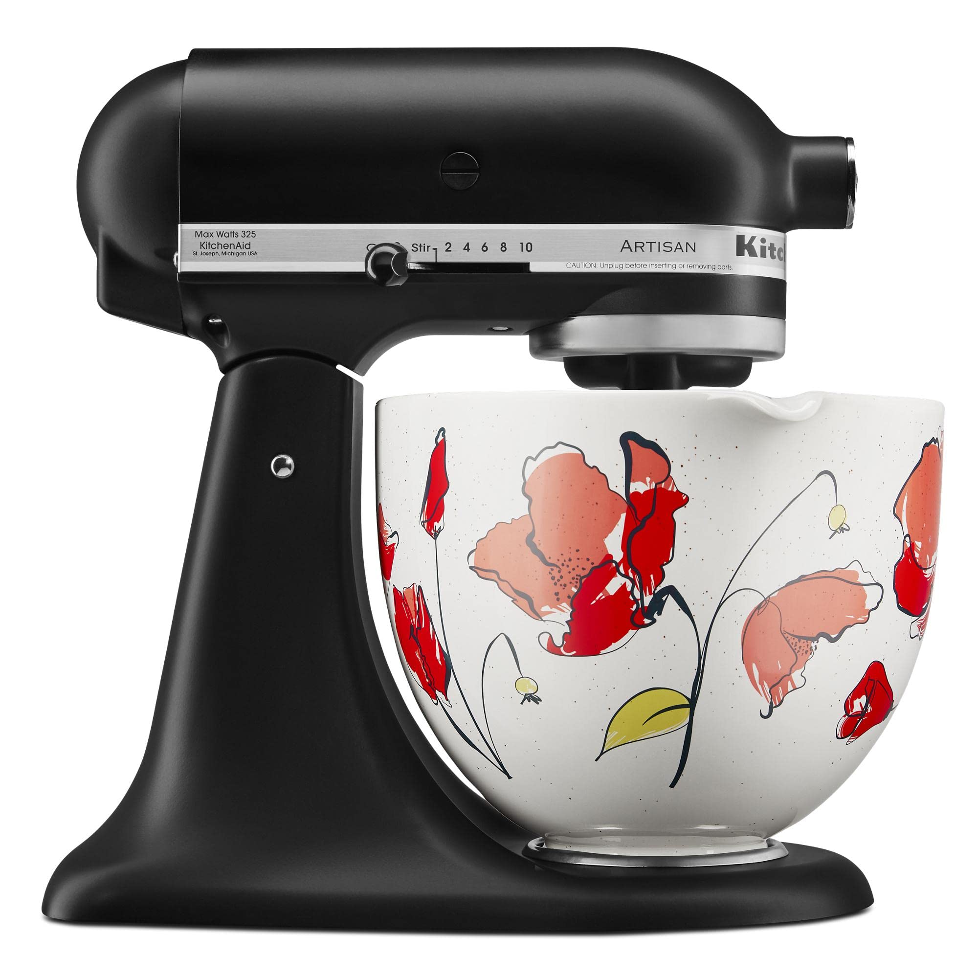 kitchenaid-5-quart-ceramic-bowl-for-tilt-head-stand-mixers-poppy-red-oven-safe-t image 4