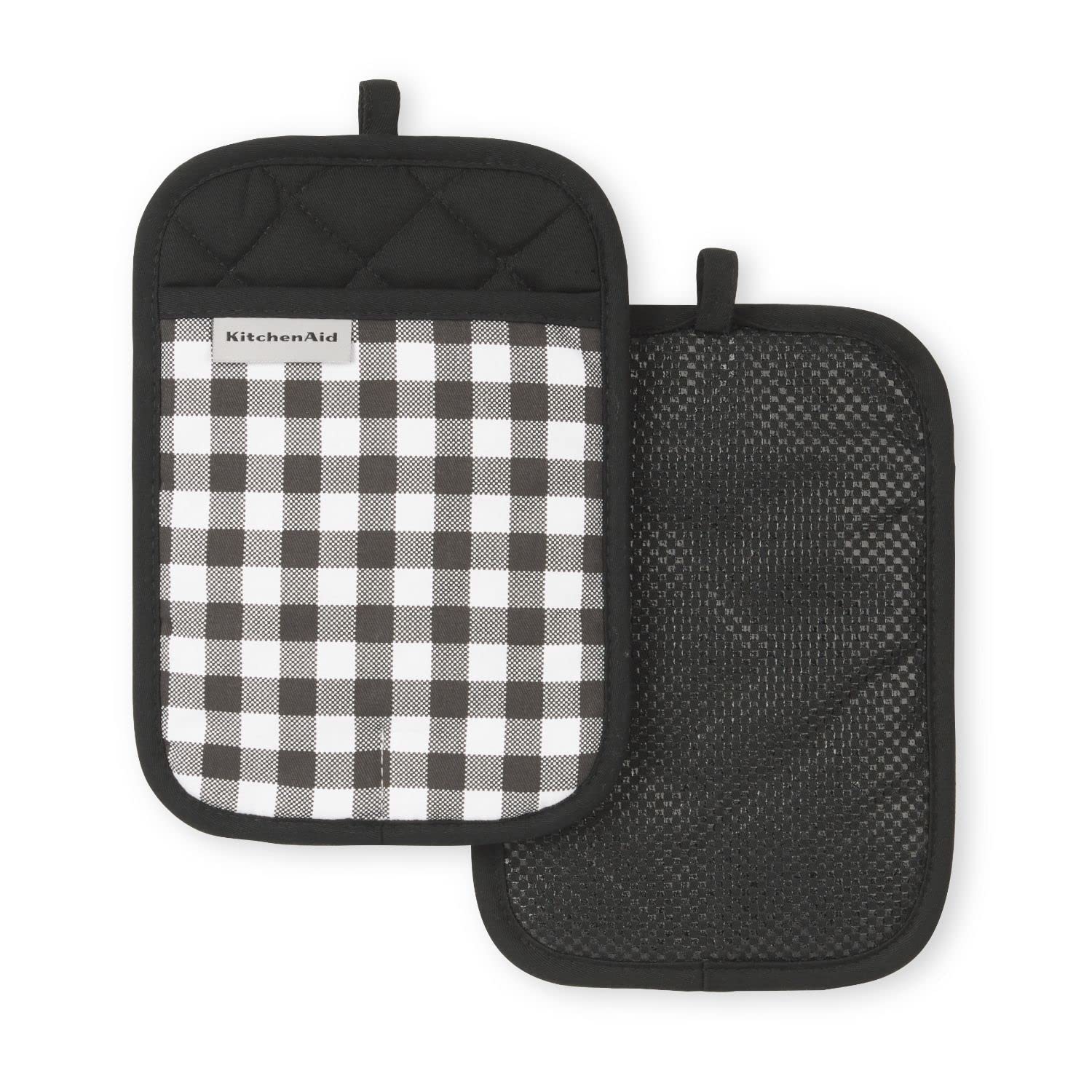 kitchenaid-gingham-pot-holder-2-pack-set-passion-red-7-x10 image 6