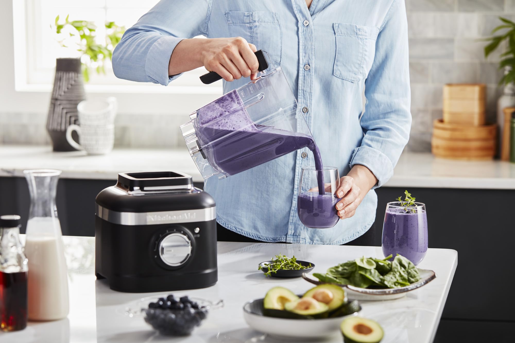kitchenaid-k400-variable-speed-blender-with-tamper-ksb4028-black-matte image 6