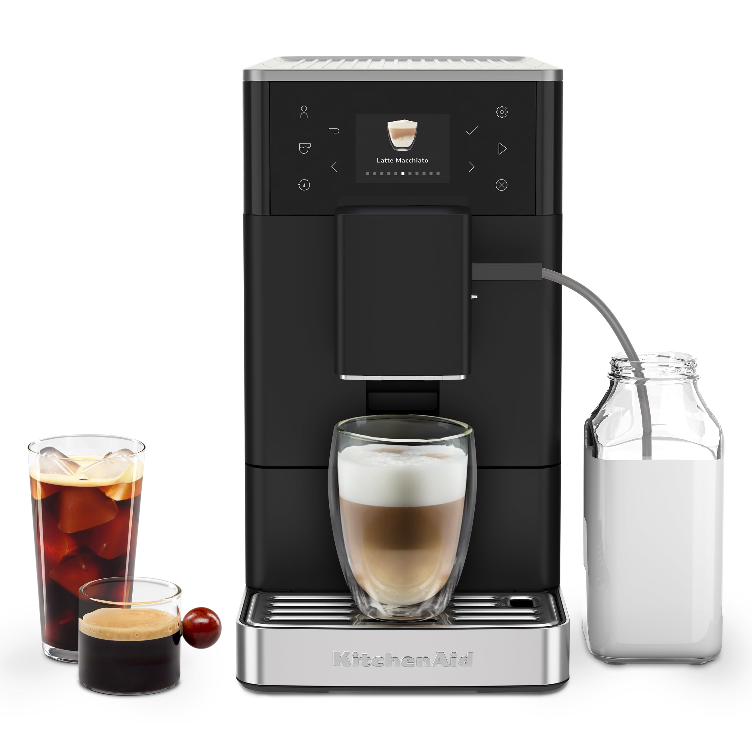 kitchenaid-fully-automatic-espresso-machine-kf3-kes8453-black-matte image 1