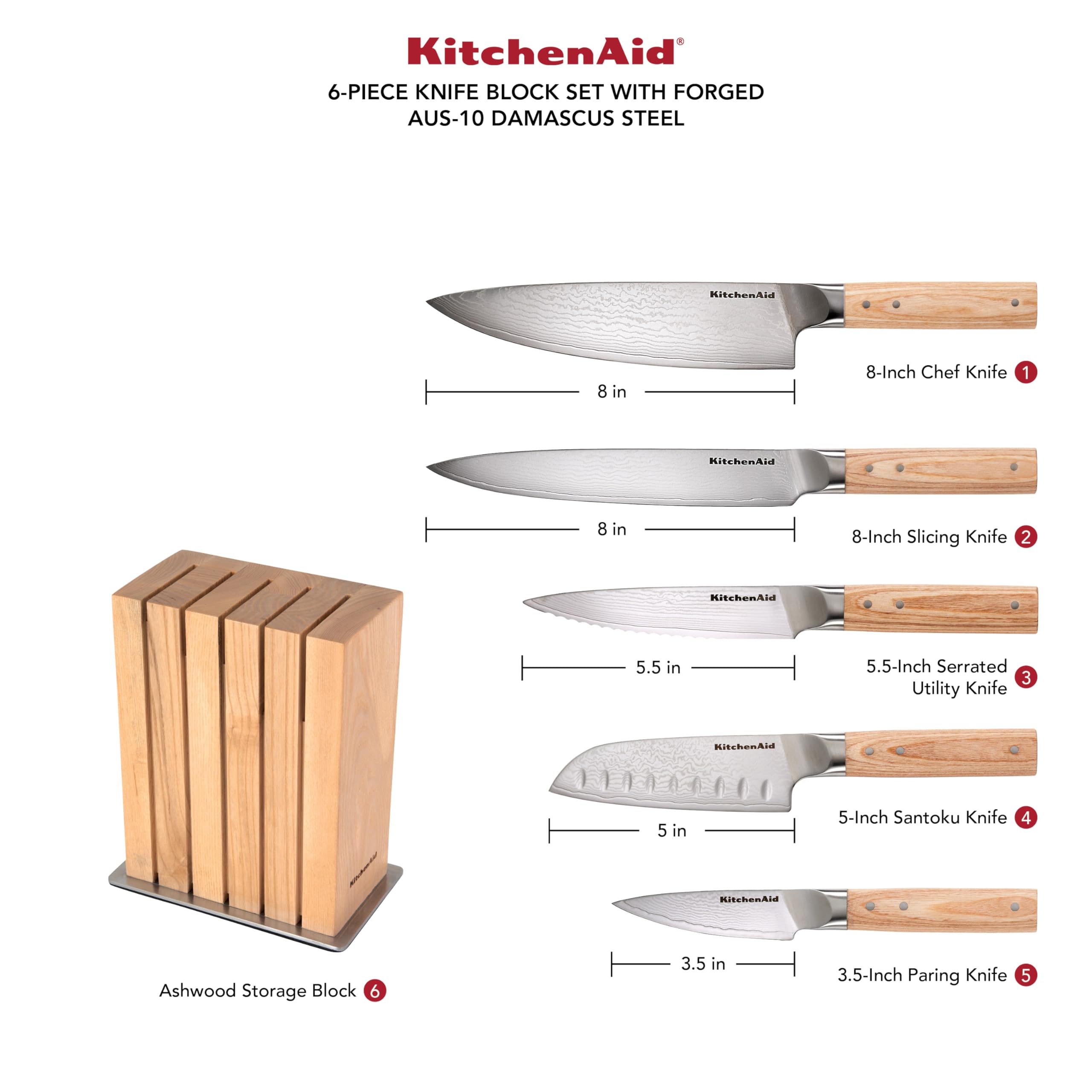 kitchenaid-6-piece-ashwood-forged-knife-block-set-with-aus-10-damascus-steel-bla image 6
