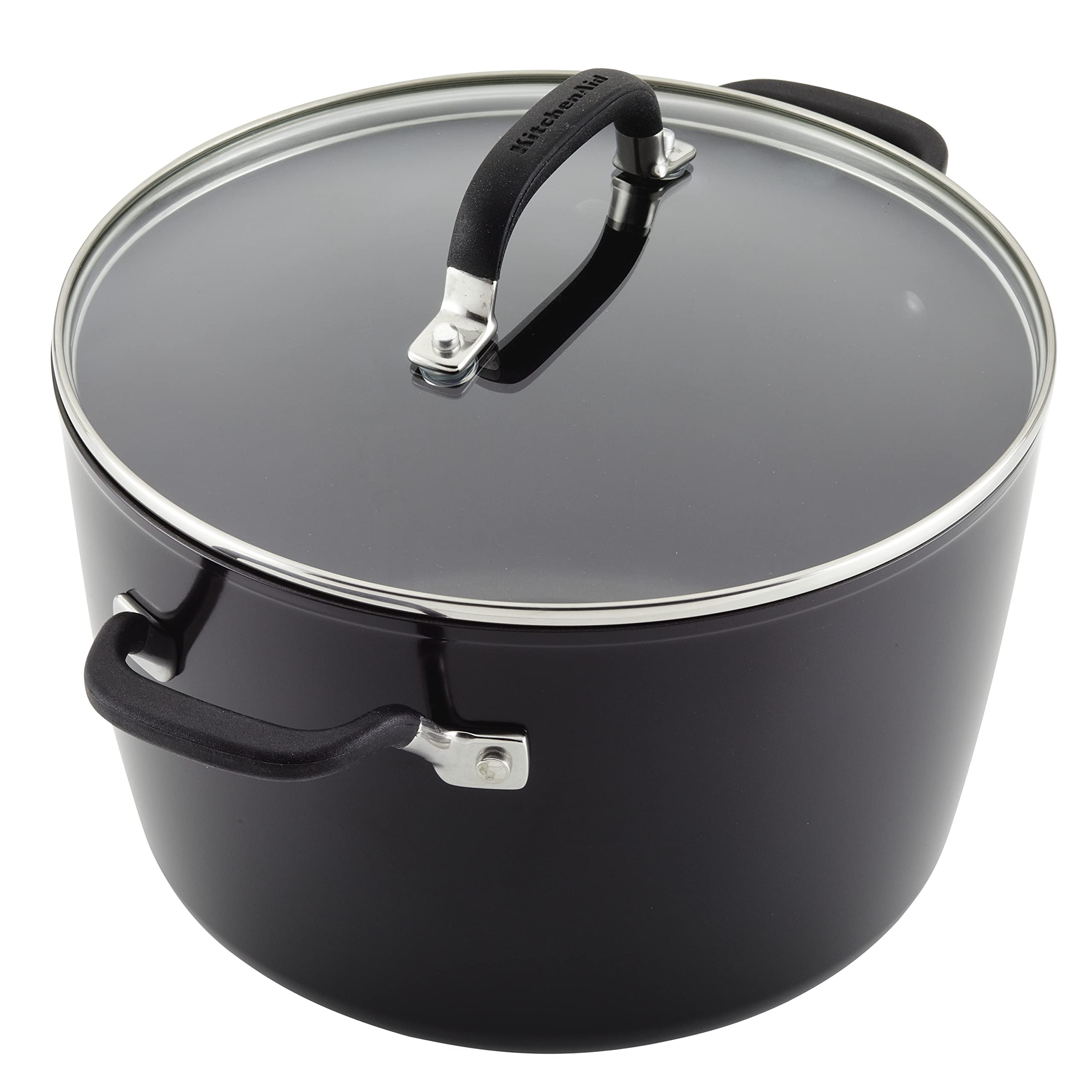 kitchenaid-hard-anodized-nonstick-stockpot-with-lid-8-quart-onyx-black image 7