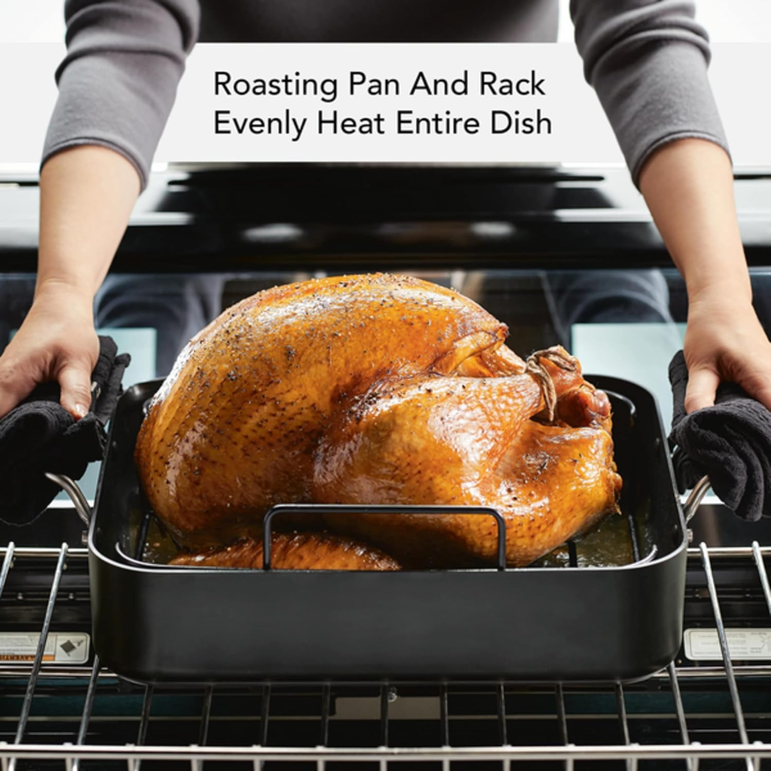 kitchenaid-hard-anodized-roaster-roasting-pan-with-rack-13-inch-x-15-75-inch-mat image 3