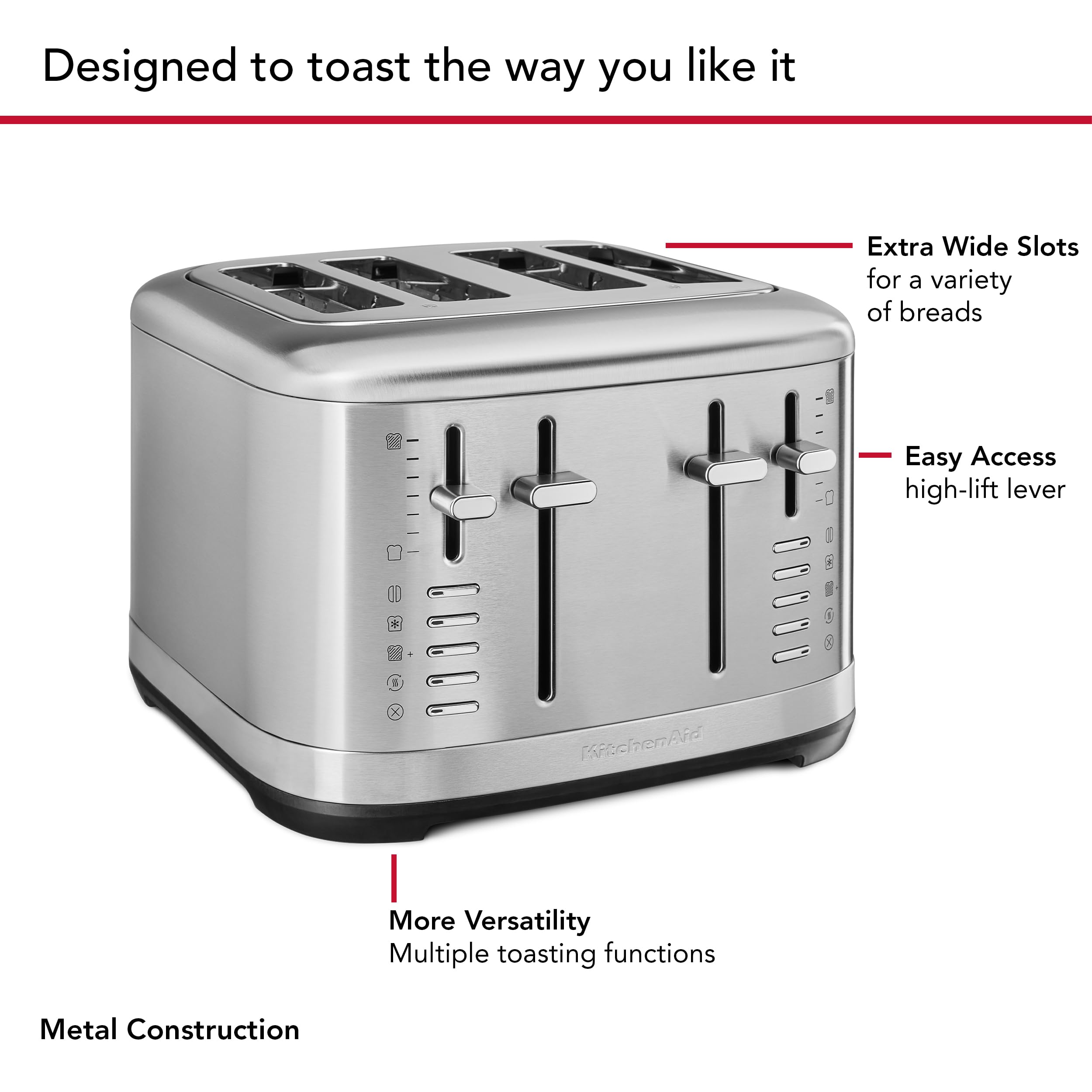 kitchenaid-4-slice-automatic-toaster-with-extra-wide-slots-kmt4109sx-brushed-sta image 4