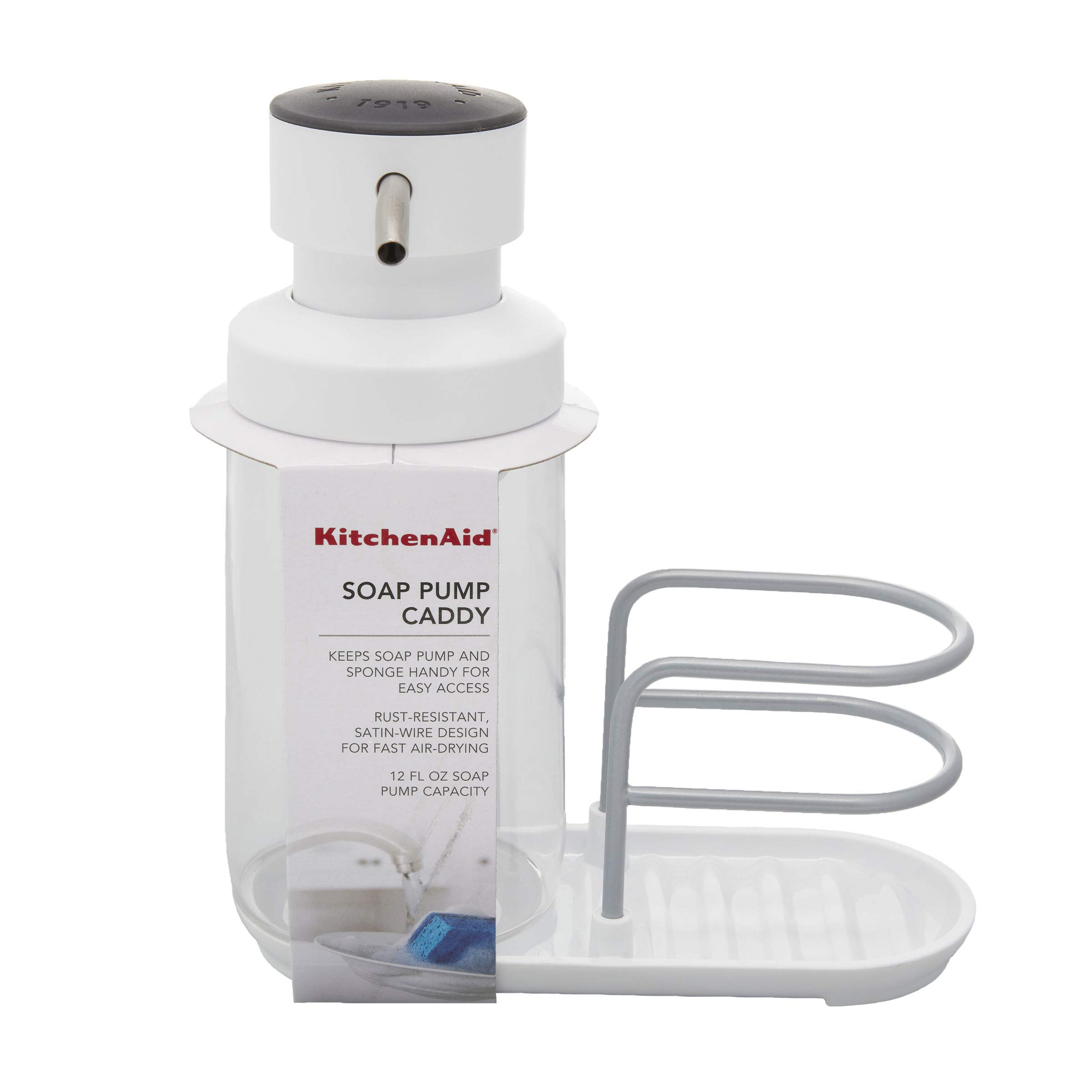 kitchenaid-soap-pump-sponge-caddy-7-inch-white image 4