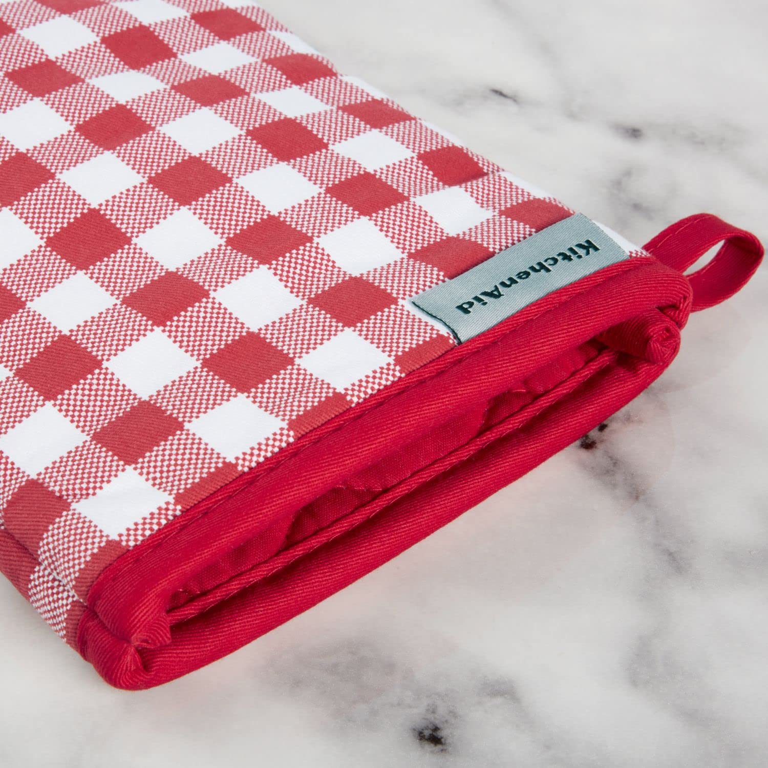 kitchenaid-gingham-oven-mitt-2-pack-passion-red-7-x13 image 3