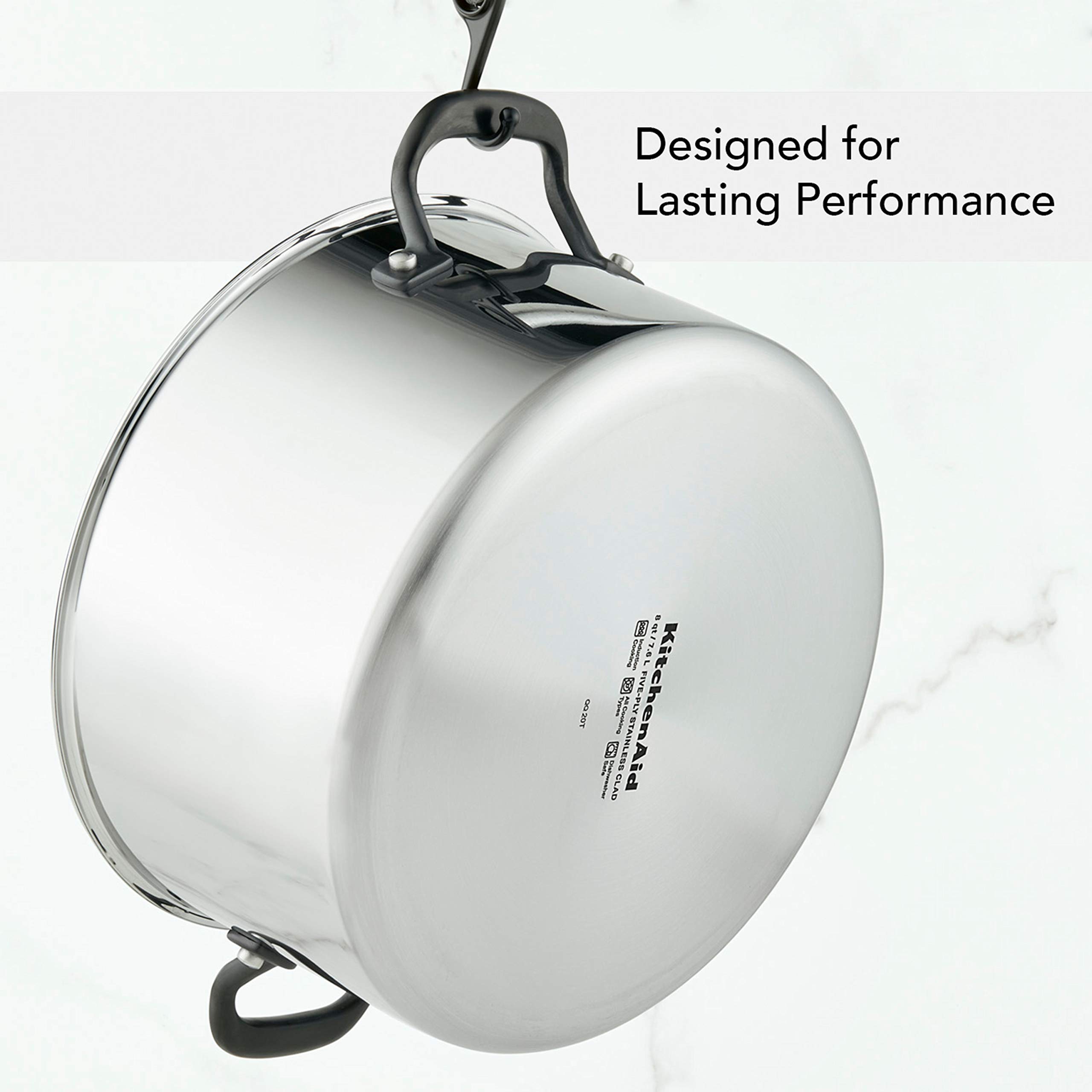 kitchenaid-5-ply-clad-polished-stainless-steel-stock-pot-stockpot-with-lid-8-qua image 5
