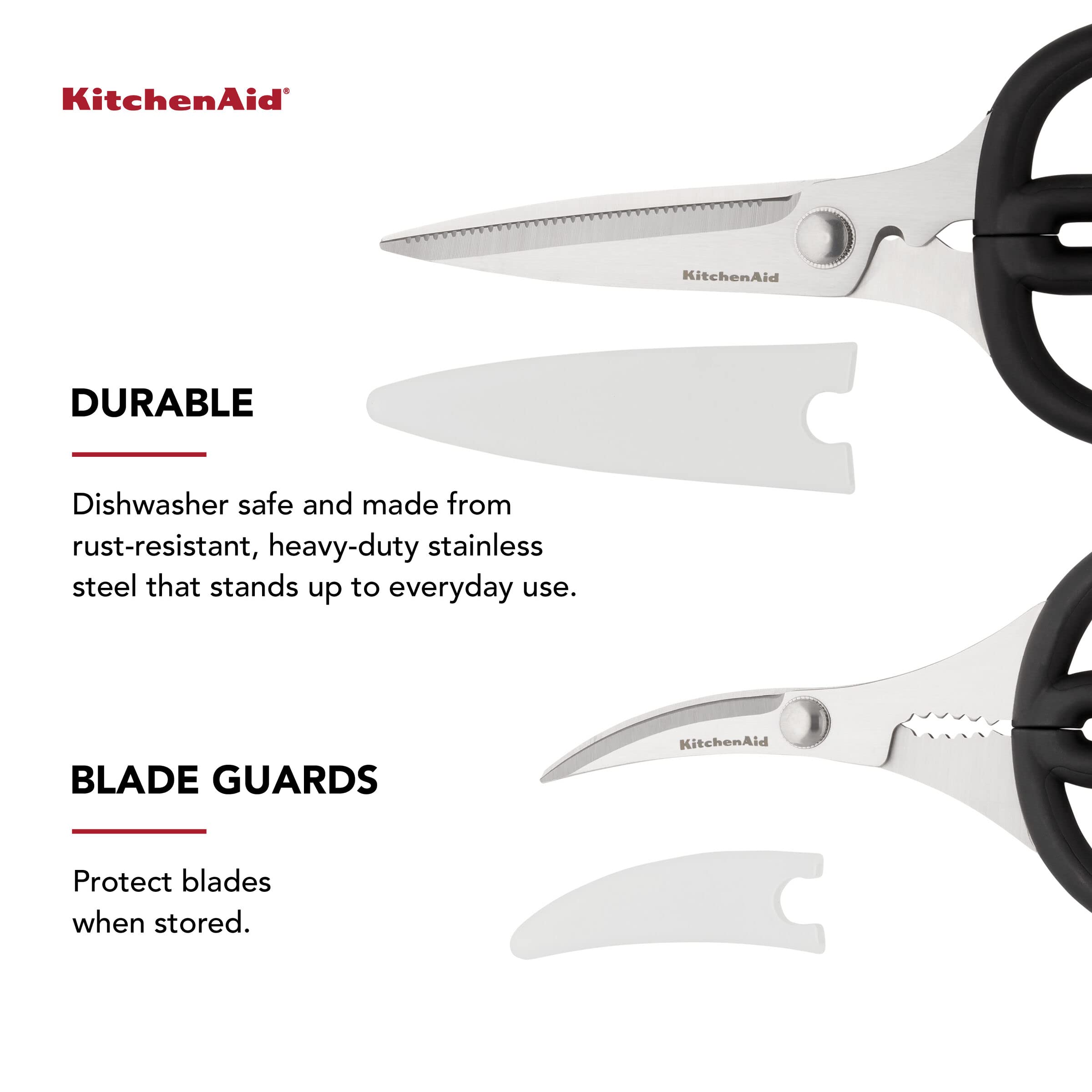 kitchenaid-stainless-steel-set-of-2-all-purpose-and-seafood-shears-with-soft-tou image 4