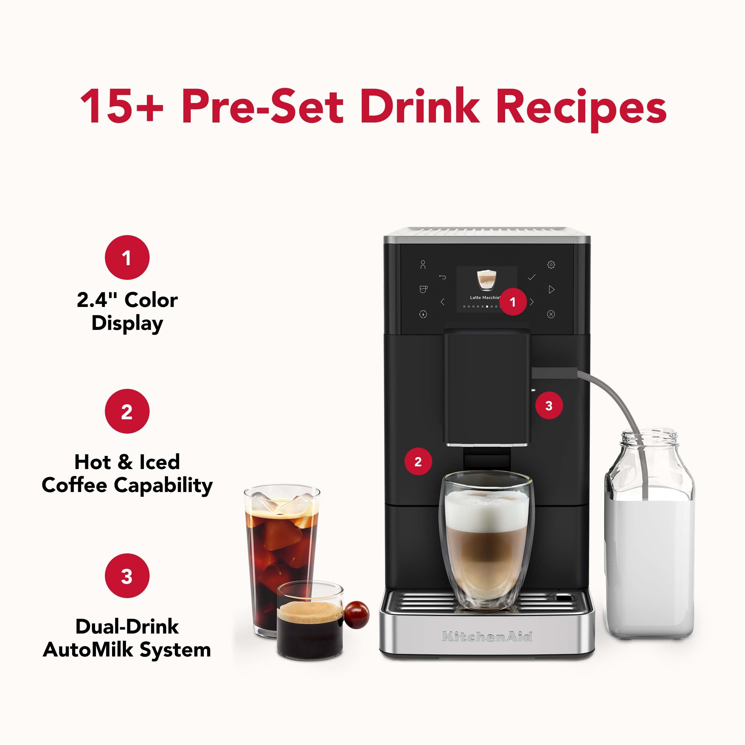 kitchenaid-fully-automatic-espresso-machine-kf3-kes8453-black-matte image 2