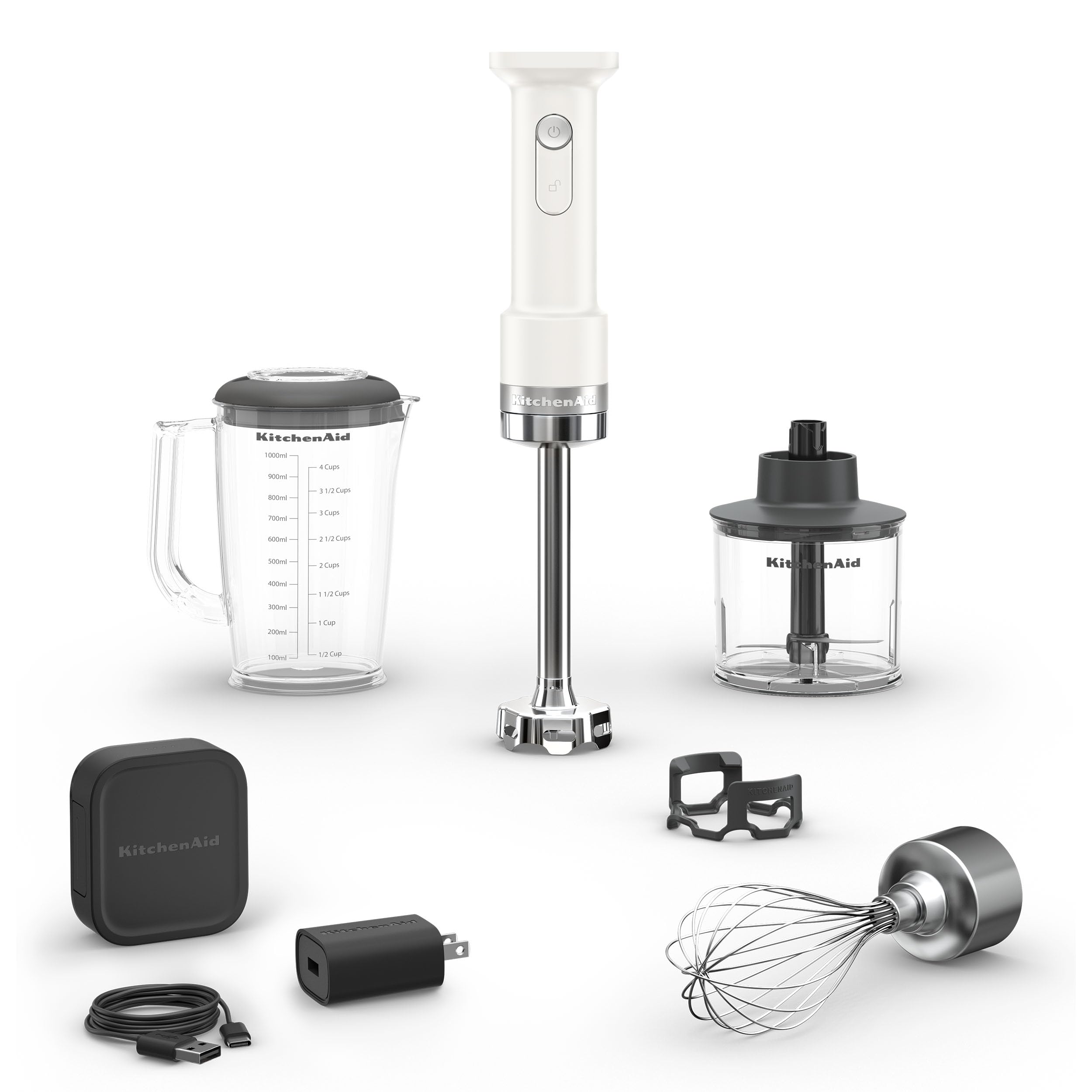 kitchenaid-go-cordless-hand-blender-with-accessories-porcelain-white-khbrv75 image 1