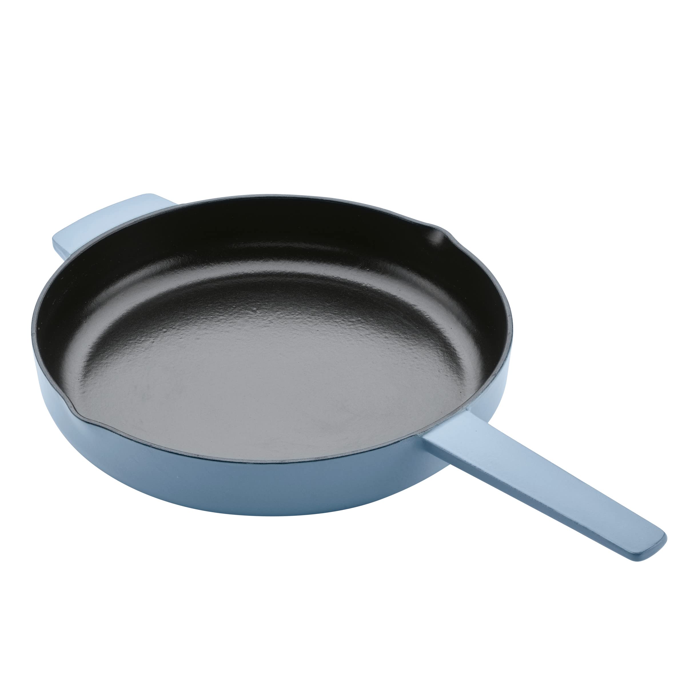 kitchenaid-enameled-cast-iron-frying-pan-skillet-with-helper-handle-and-pour-spo image 8