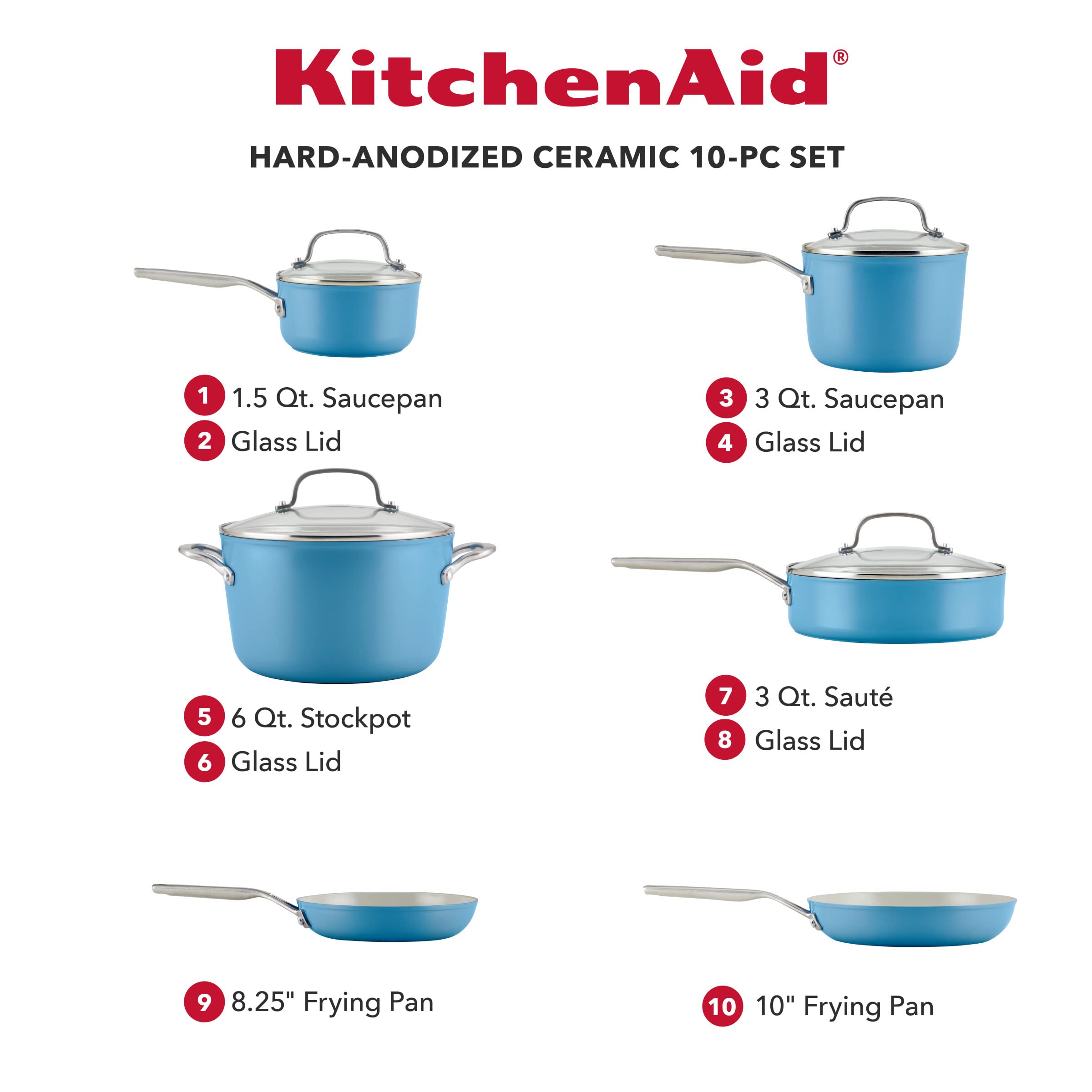 kitchenaid-hard-anodized-ceramic-nonstick-cookware-set-10-piece-blue-velvet image 2