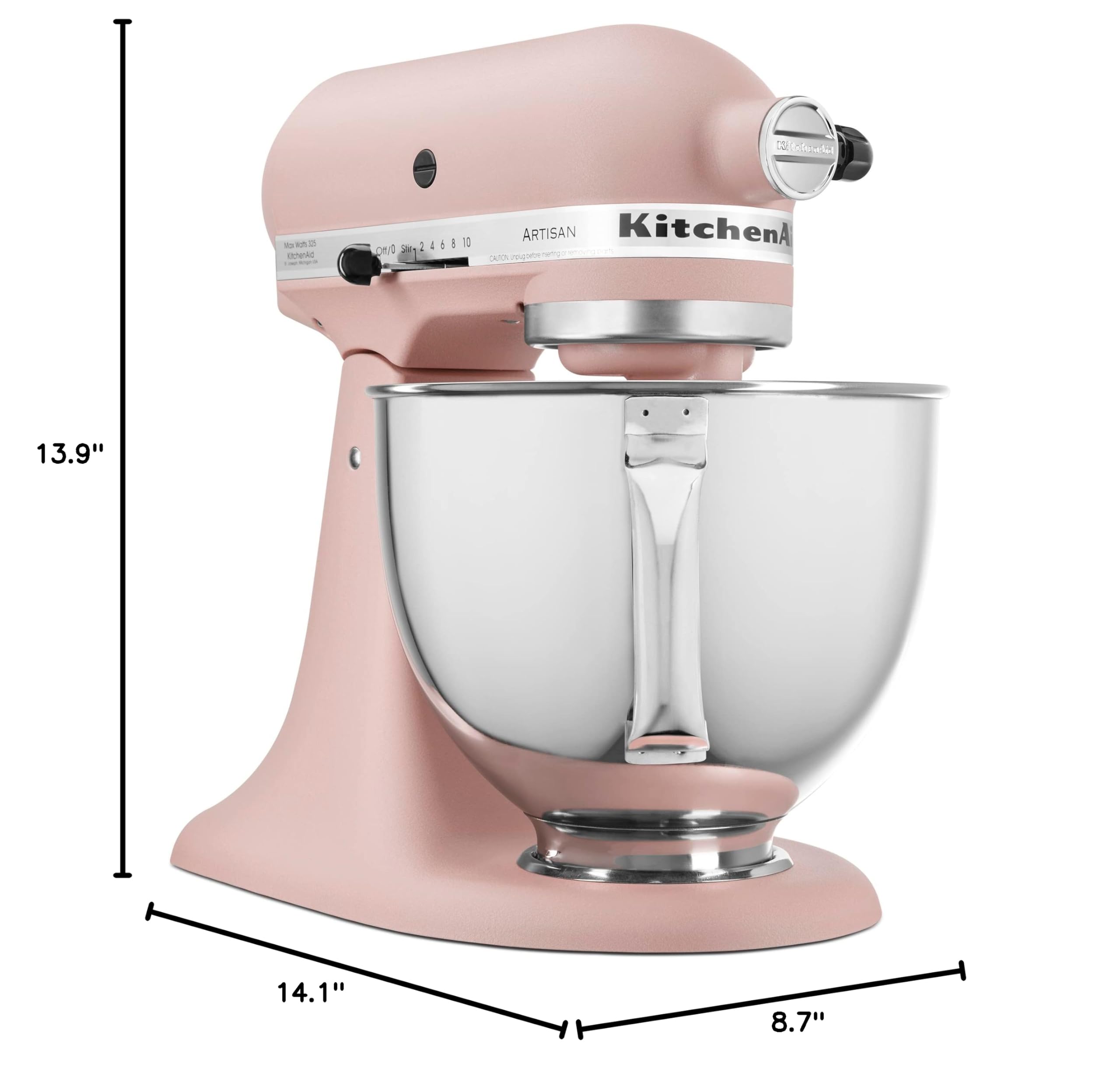 kitchenaid-artisan-series-5-quart-tilt-head-stand-mixer-ksm150ps-feather-pink image 7