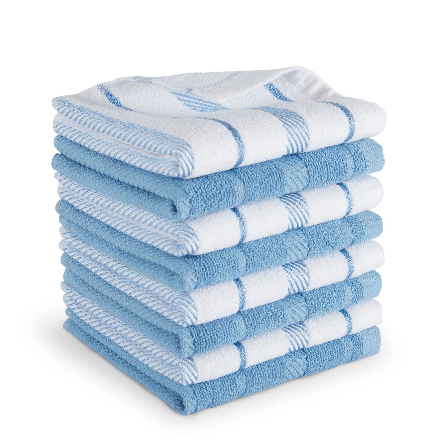 kitchenaid-albany-dishcloth-8-piece-set-charcoal-grey-white-12-x12 image 7