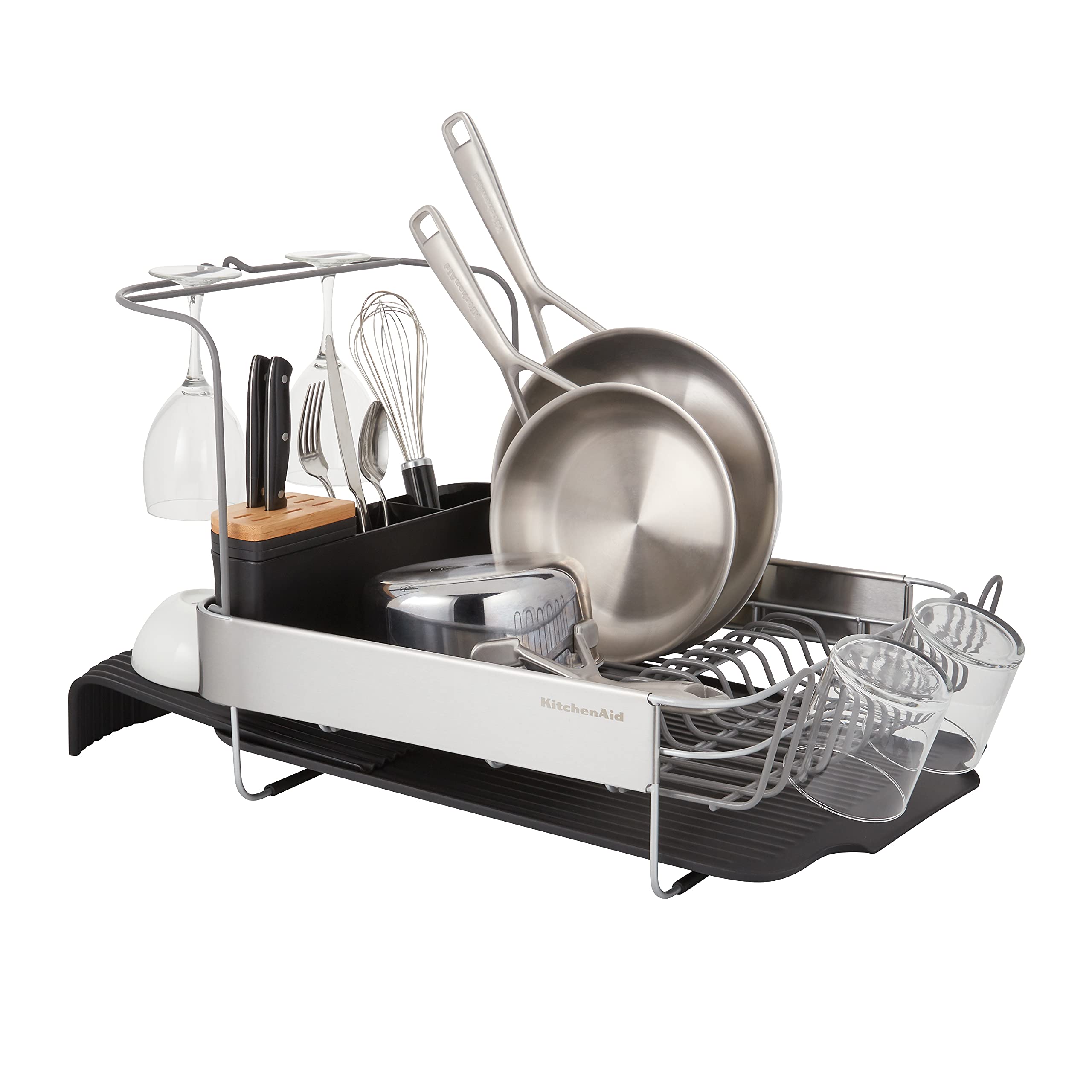 kitchenaid-full-size-expandable-dish-rack-with-self-draining-angled-drainboard-r image 4