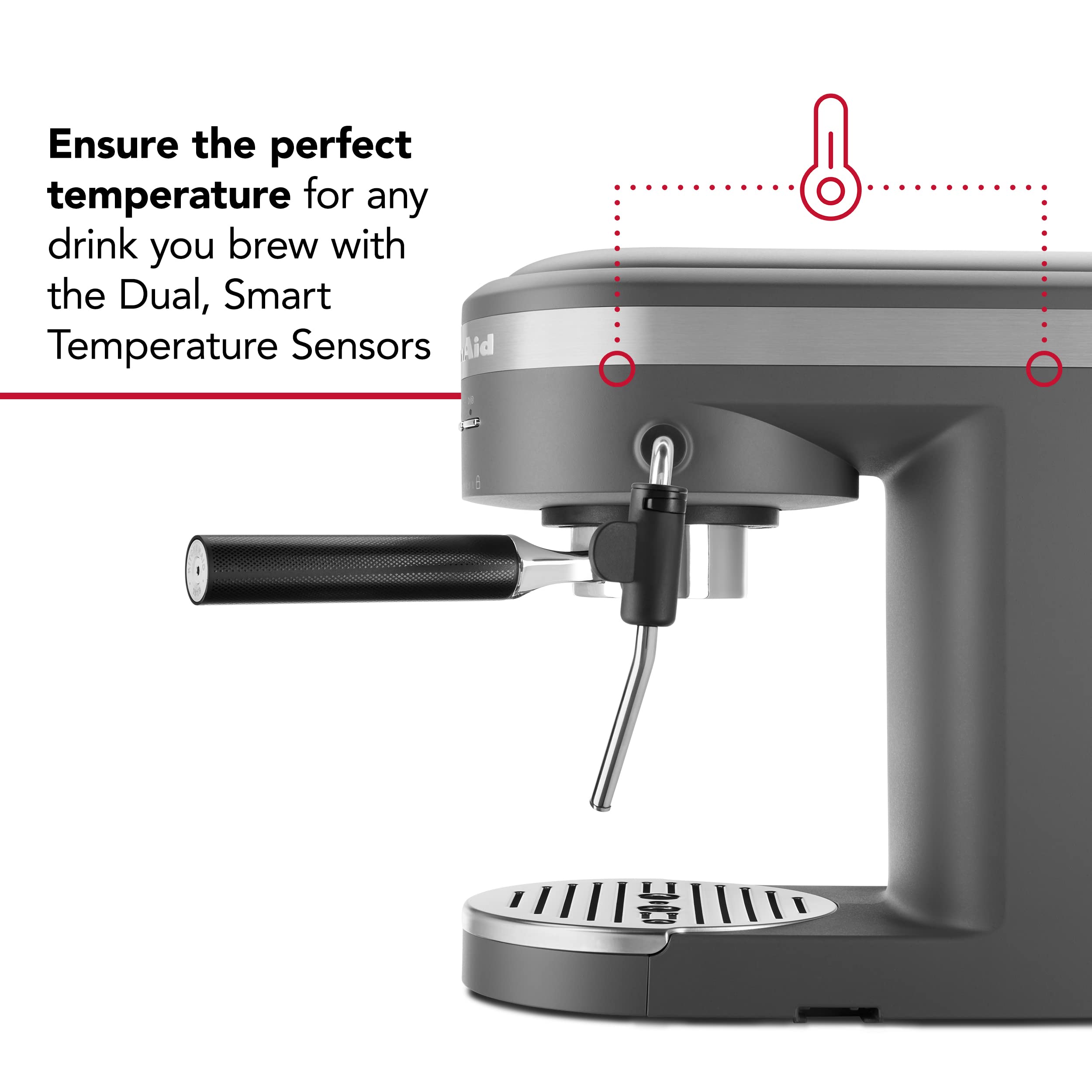 kitchenaid-semi-automatic-espresso-machine-kes6403-charcoal-grey image 2