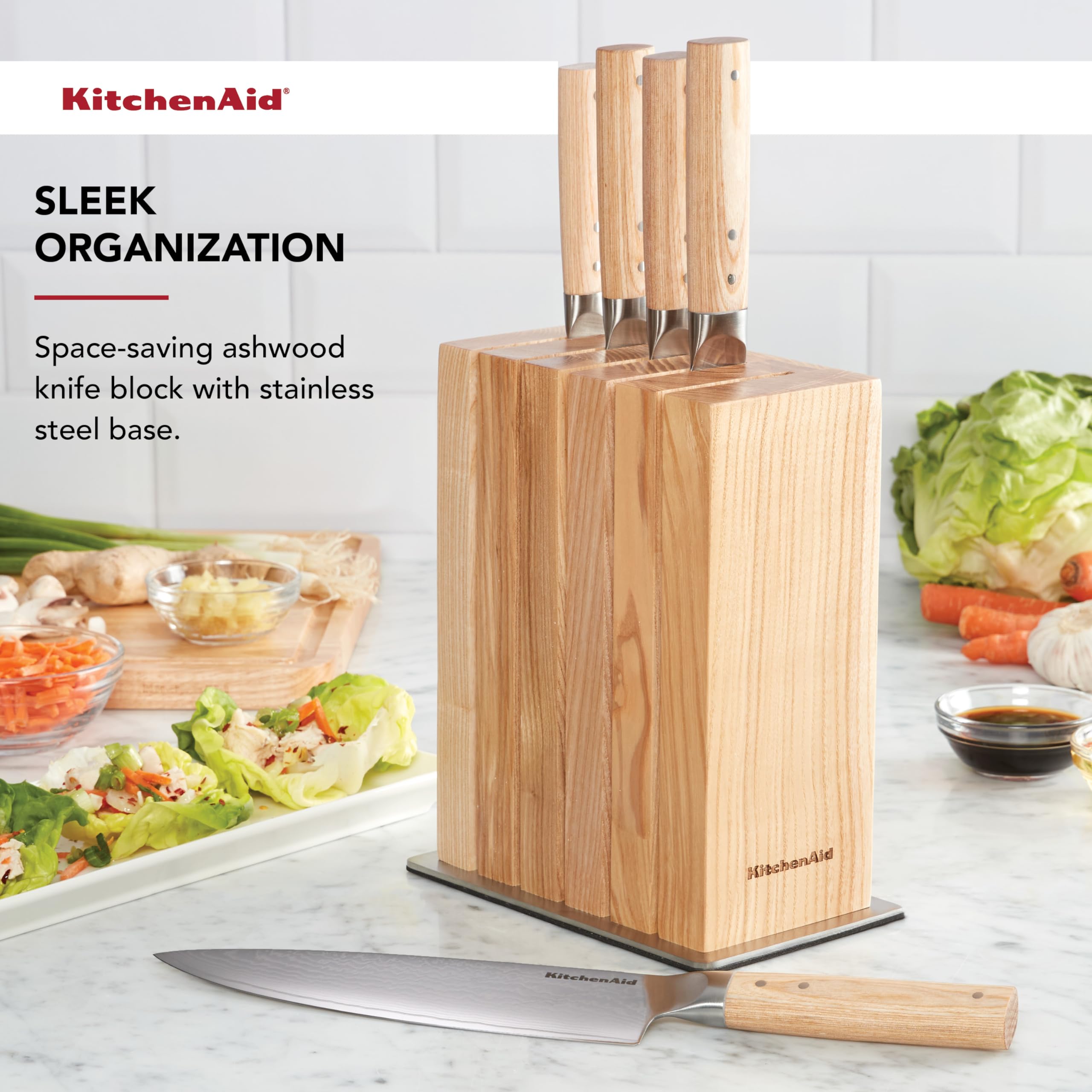 kitchenaid-6-piece-ashwood-forged-knife-block-set-with-aus-10-damascus-steel-bla image 4