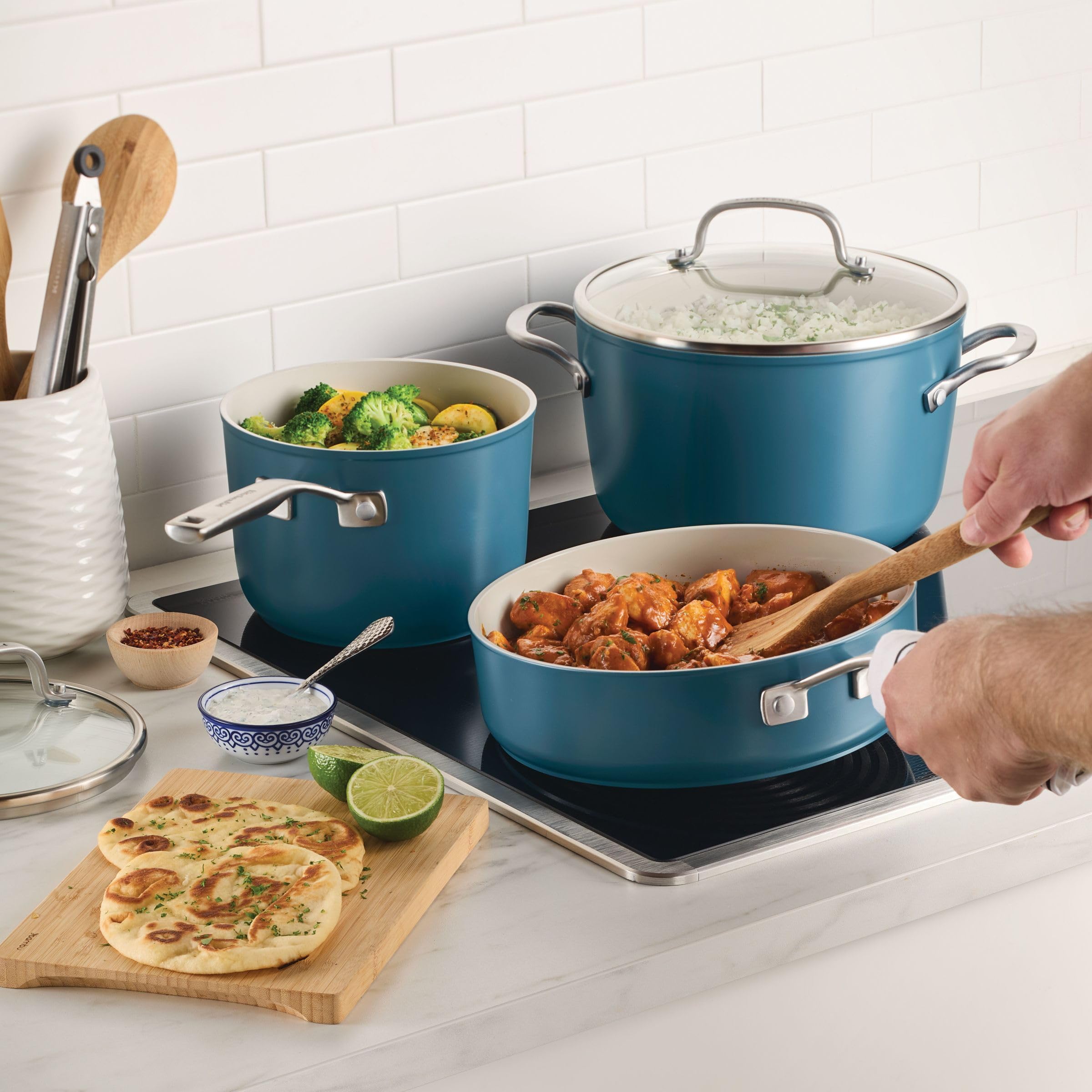 kitchenaid-hard-anodized-ceramic-induction-10-piece-cookware-set-agave-blue image 8