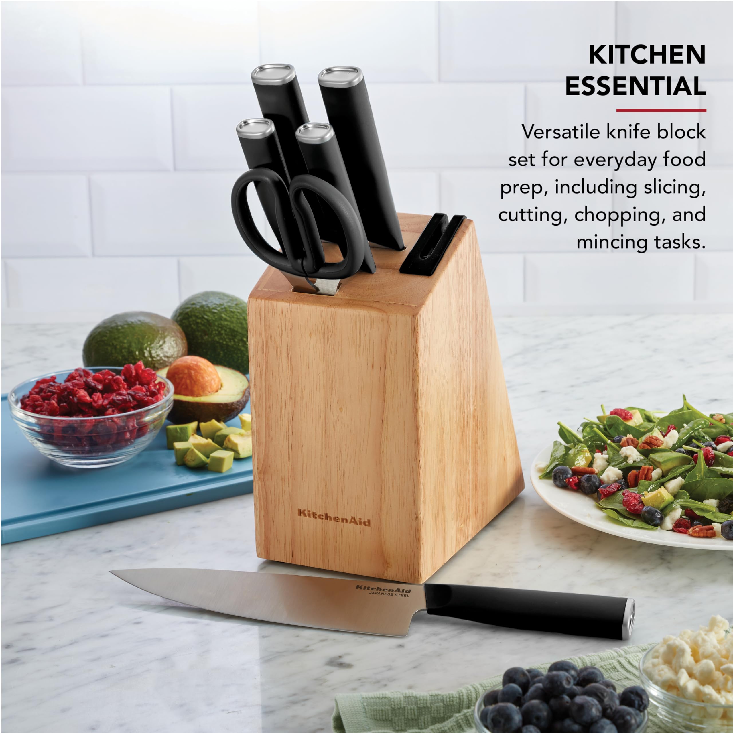 kitchenaid-classic-7-piece-natural-knife-block-set-with-built-in-sharpener-japan image 2